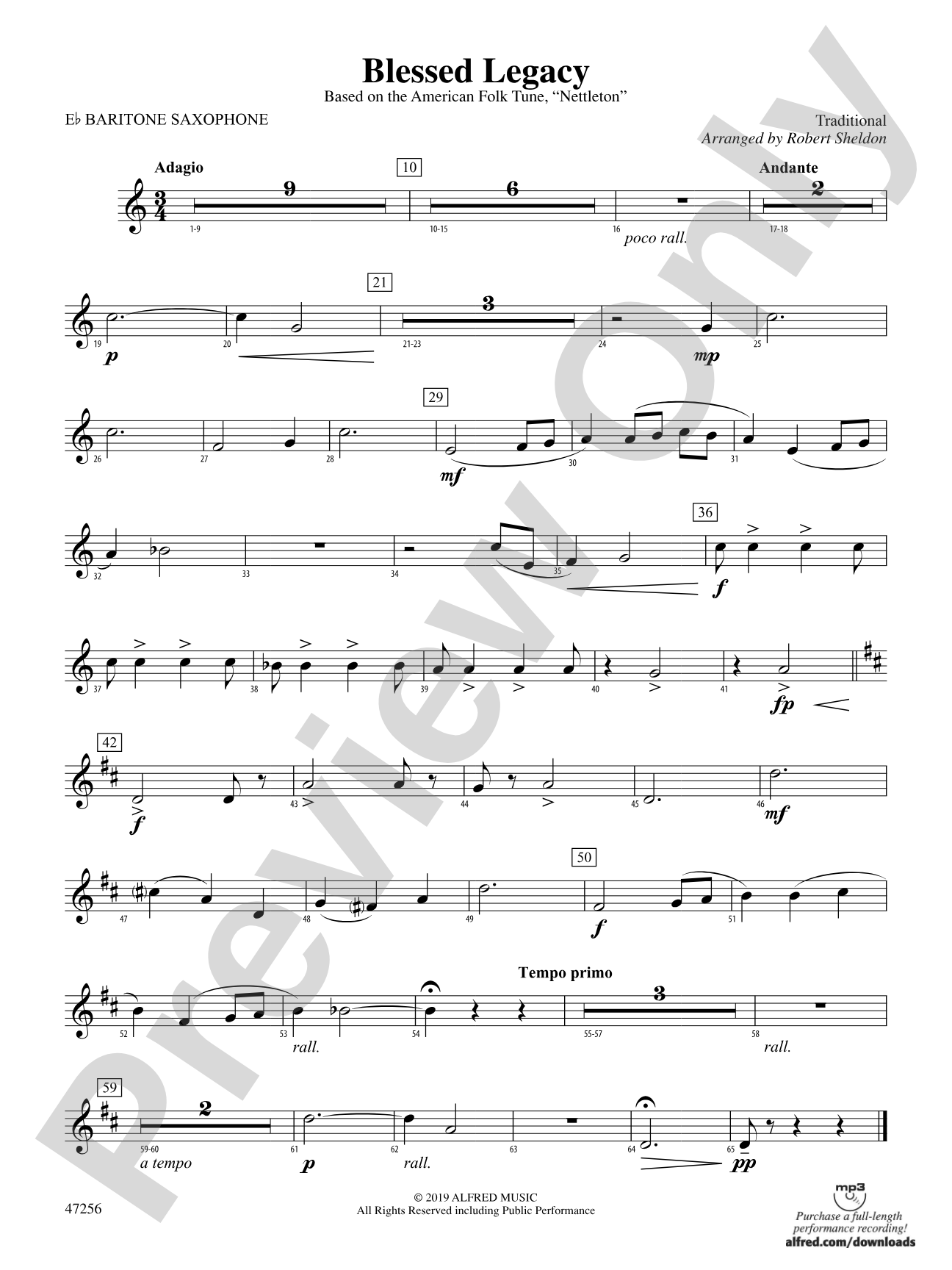 Blessed Legacy: E-flat Baritone Saxophone