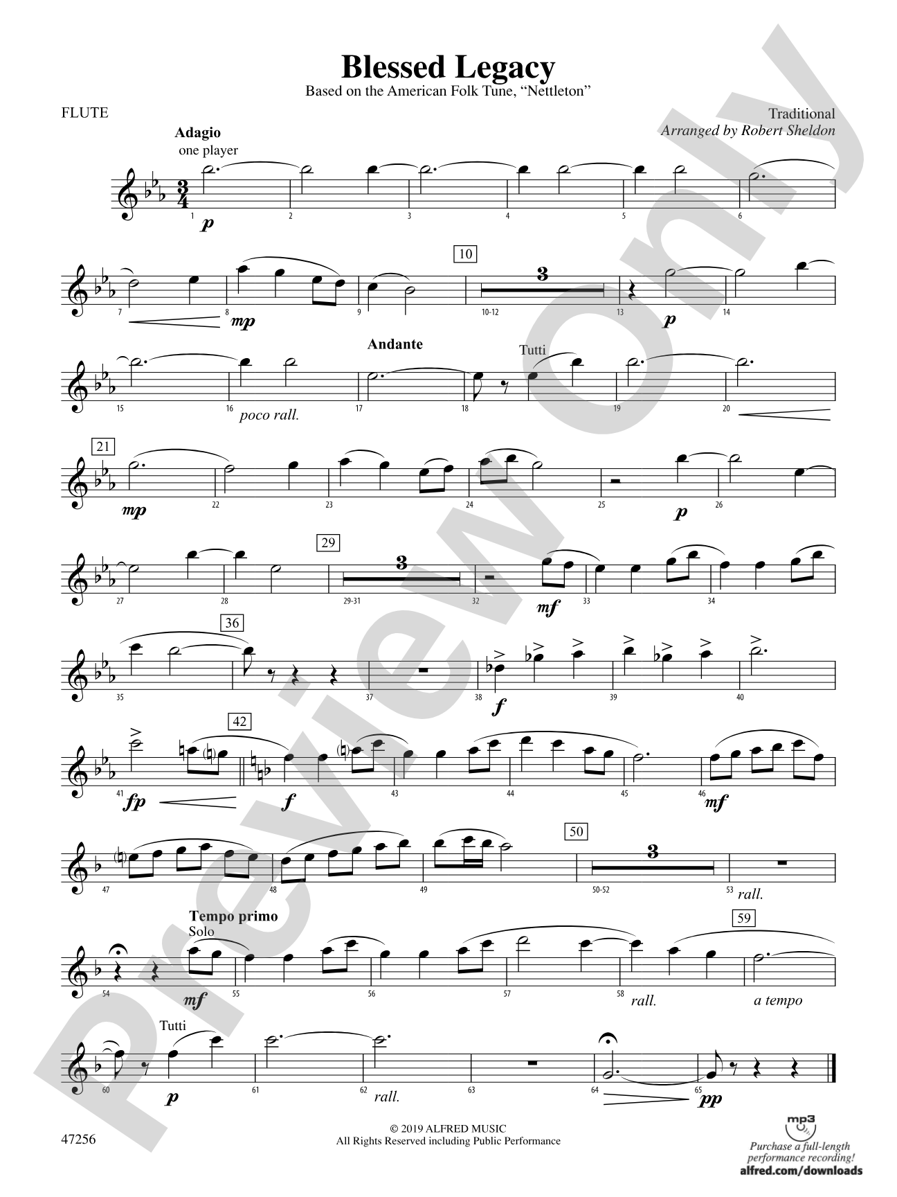 Blessed Legacy: Flute