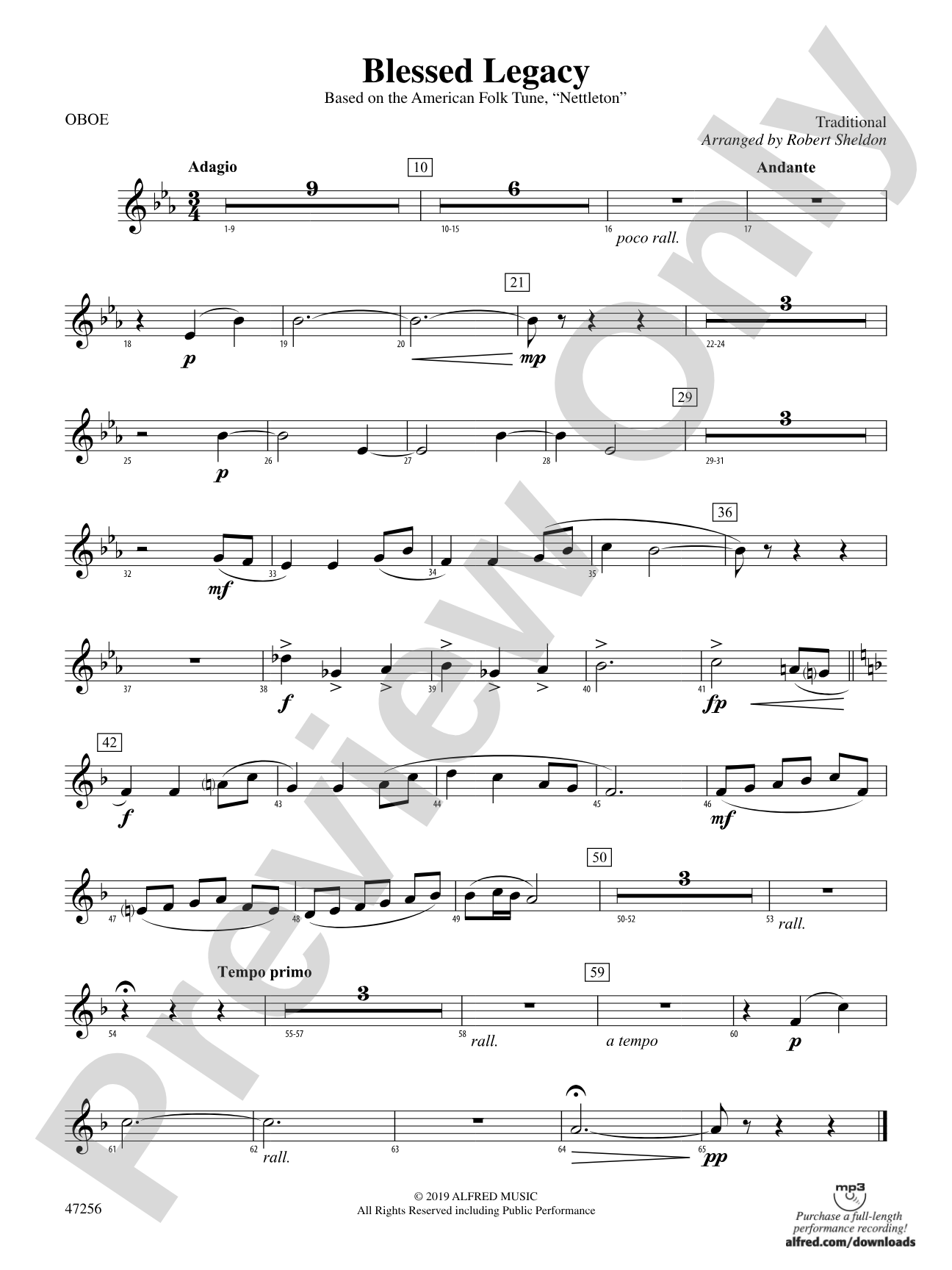 Blessed Legacy: Oboe