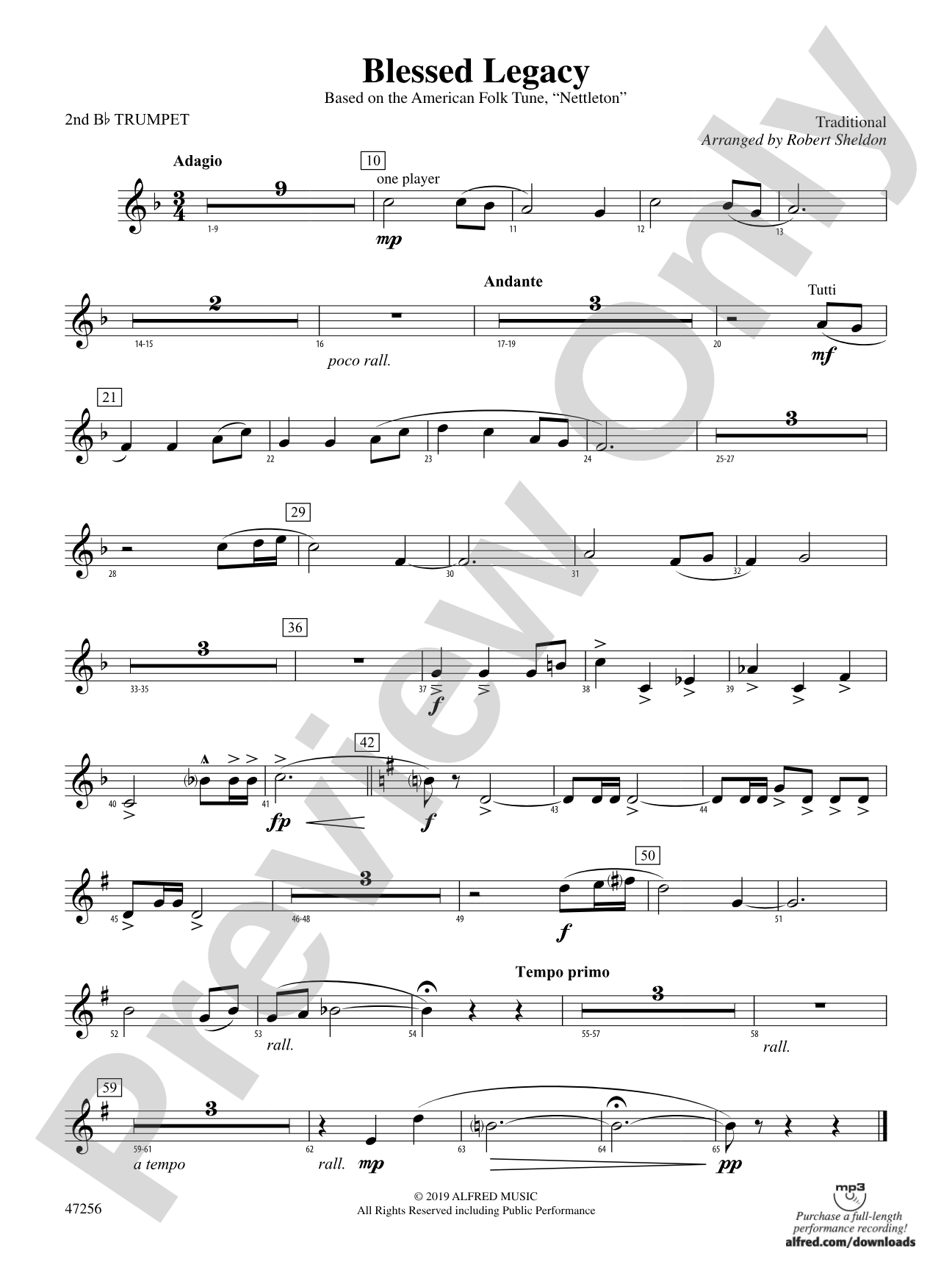 Blessed Legacy: 2nd B-flat Trumpet