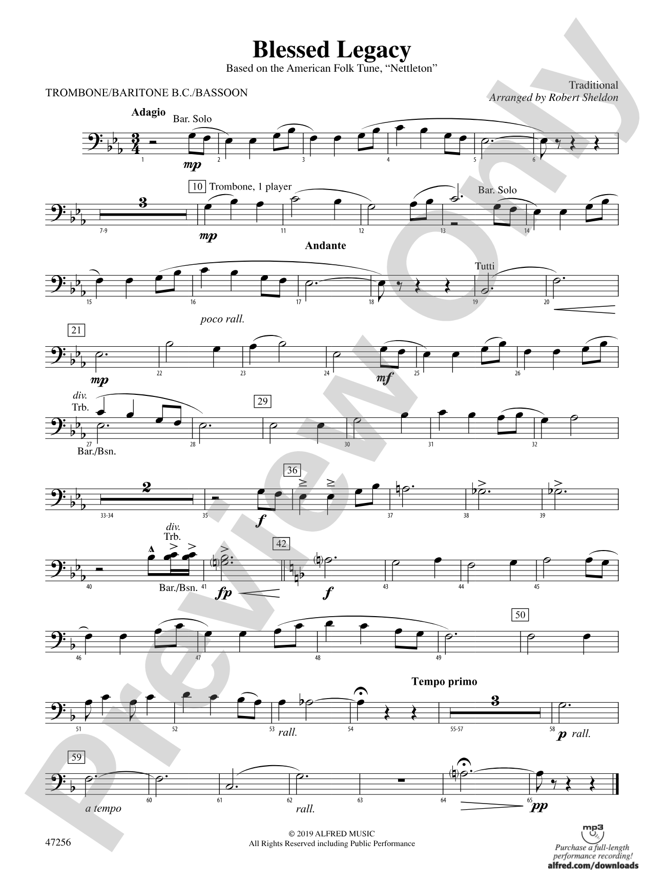 Blessed Legacy: 1st Trombone