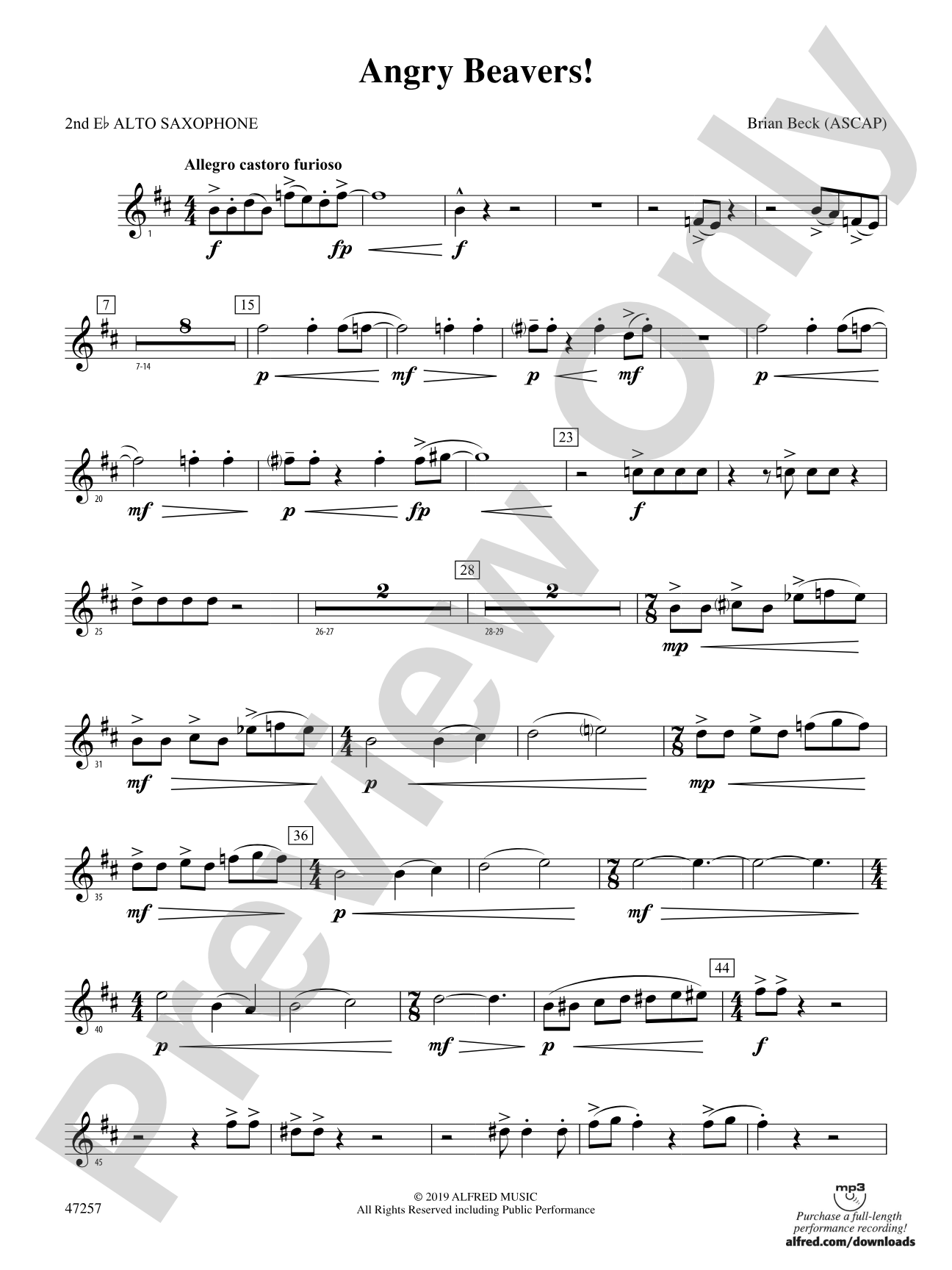 Angry Beavers!: 2nd E-flat Alto Saxophone