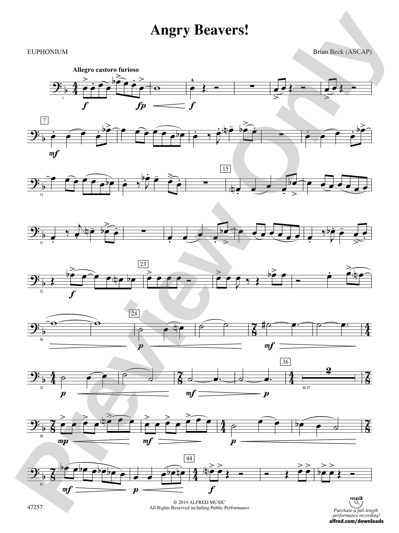 Angry Beavers!: Baritone B.C.