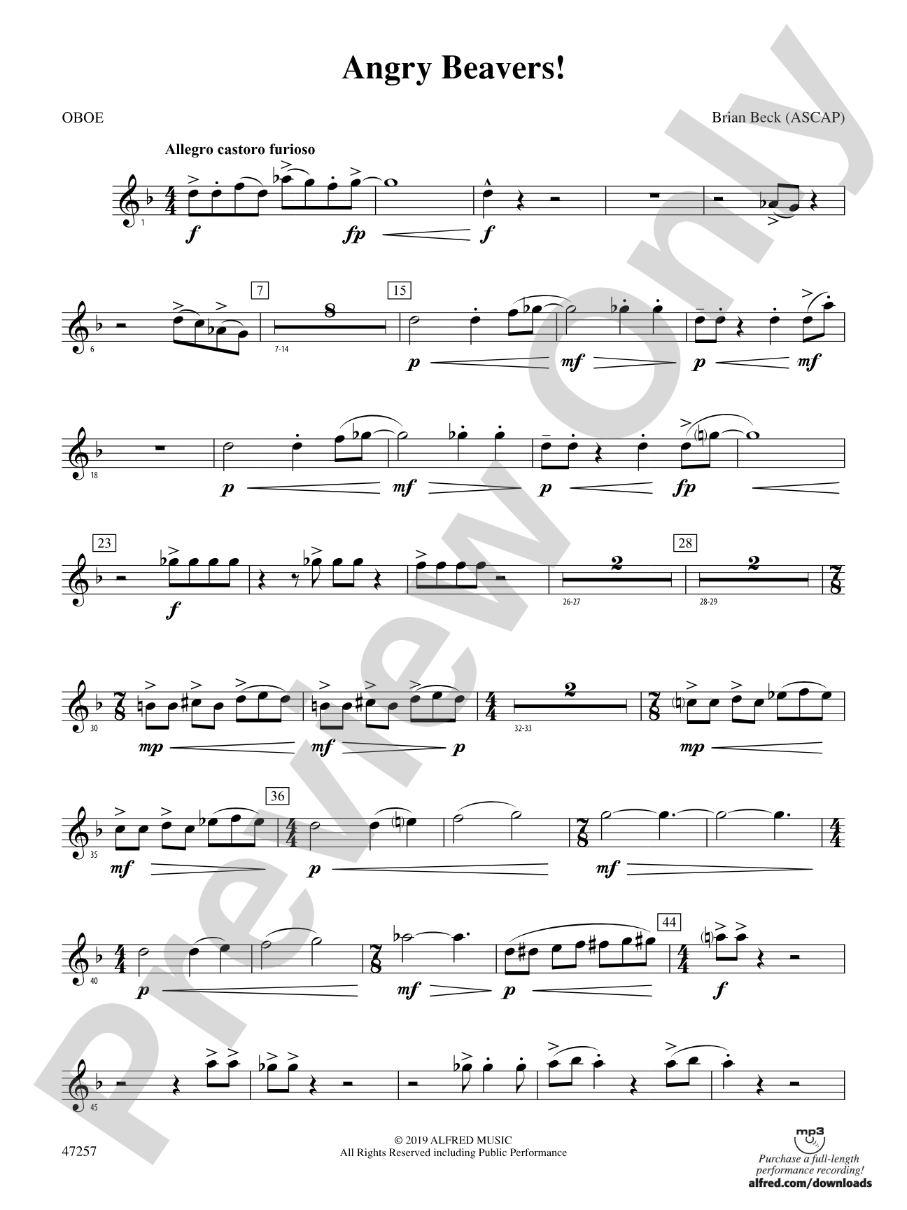 Angry Beavers!: Oboe