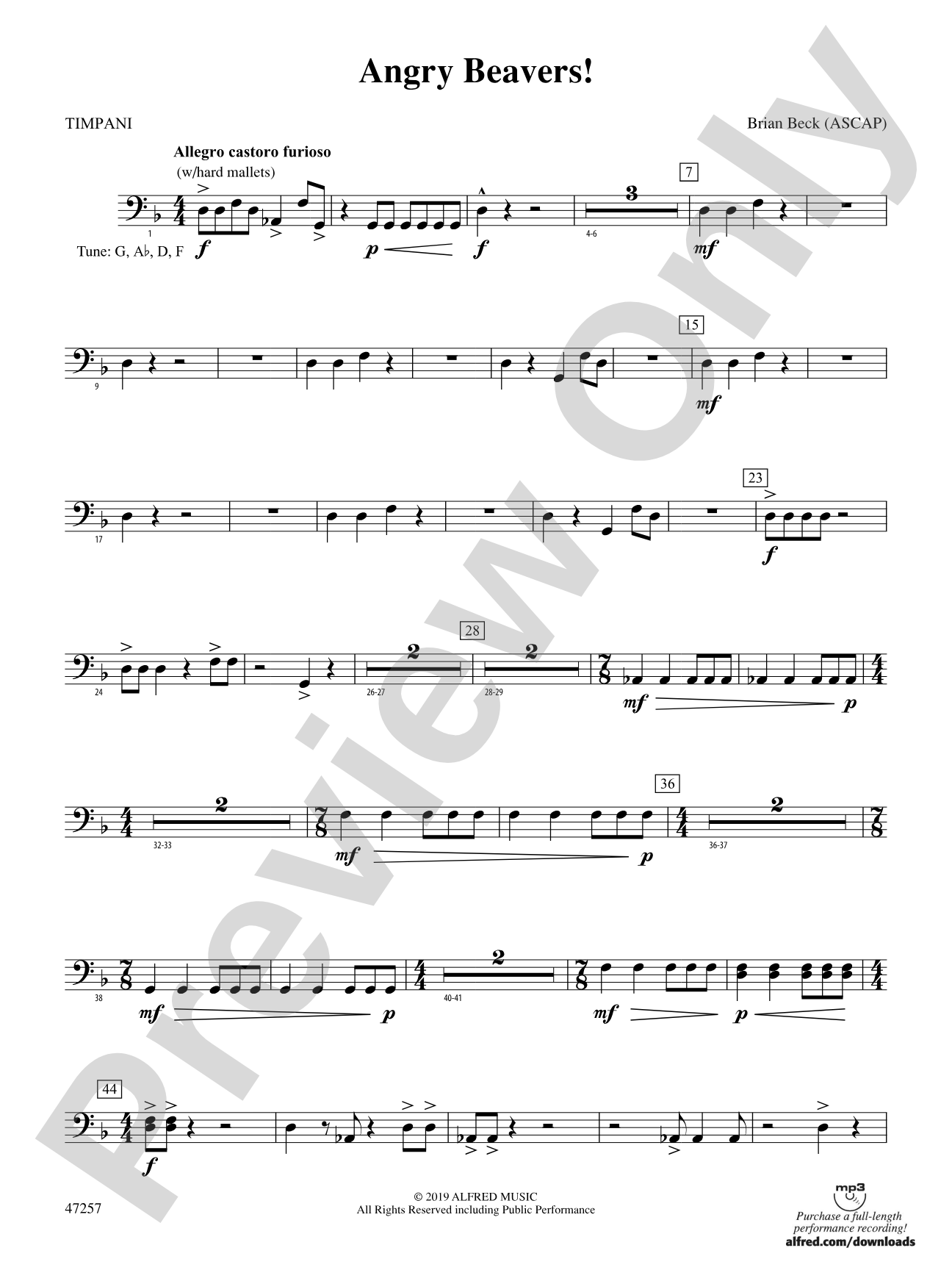 Angry Beavers!: Timpani