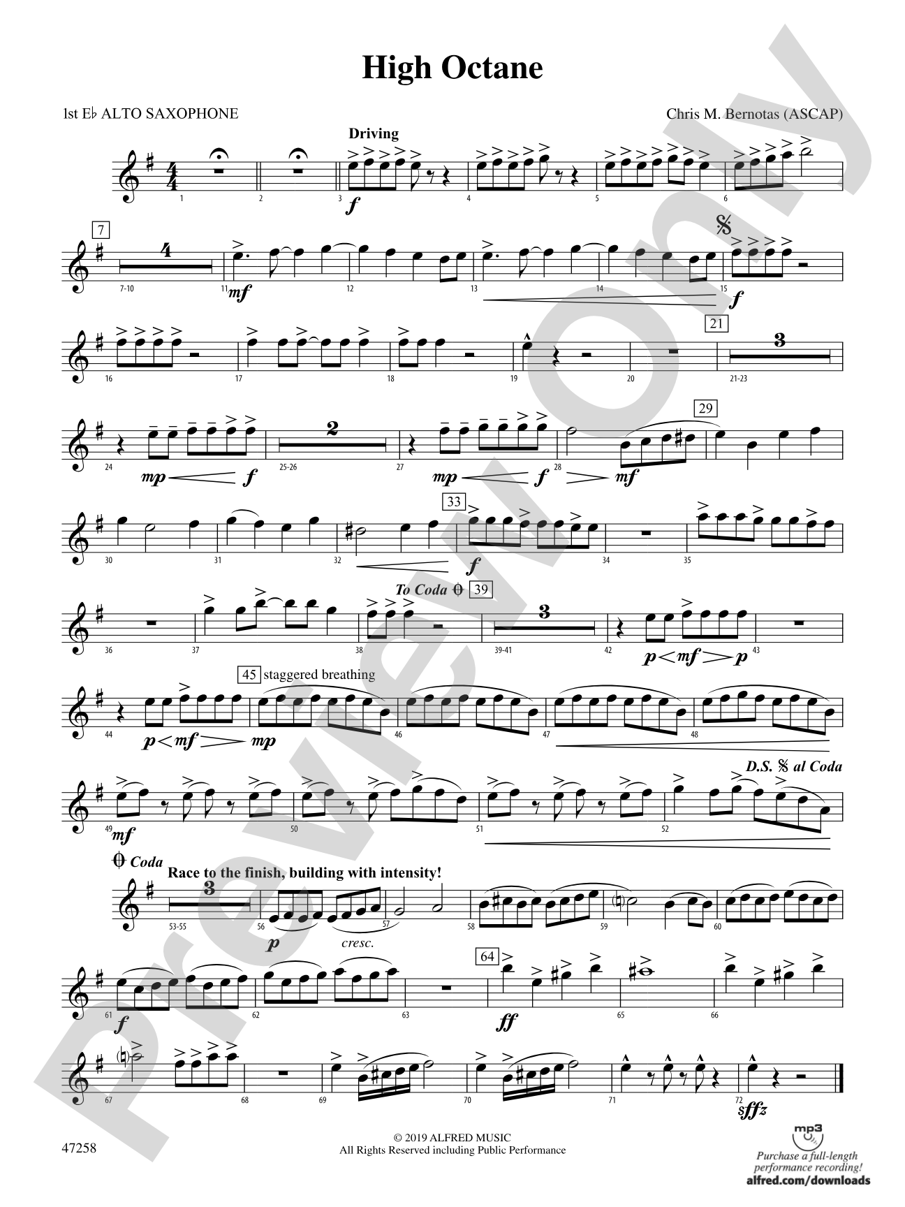 High Octane: E-flat Alto Saxophone