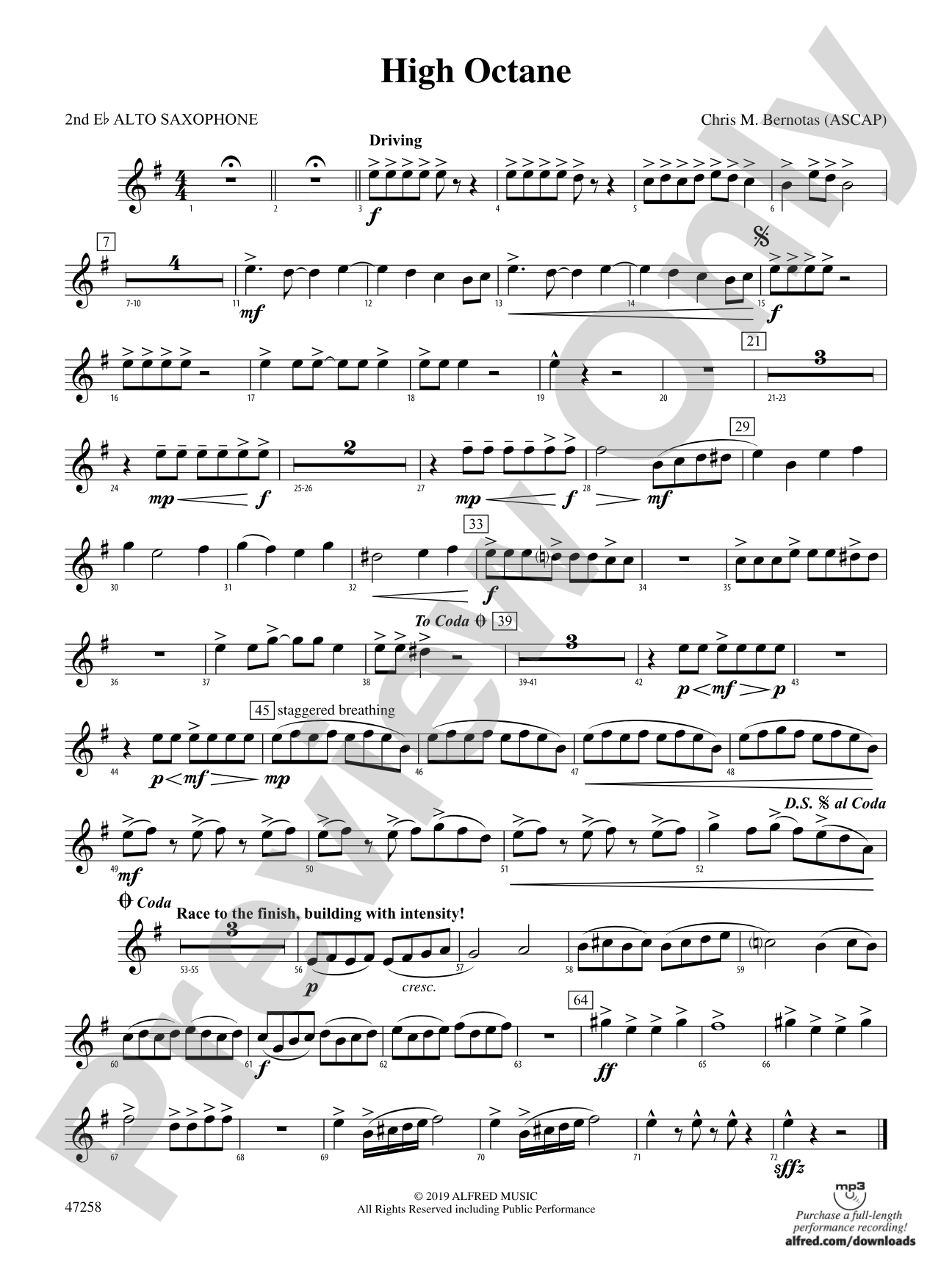 High Octane: 2nd E-flat Alto Saxophone