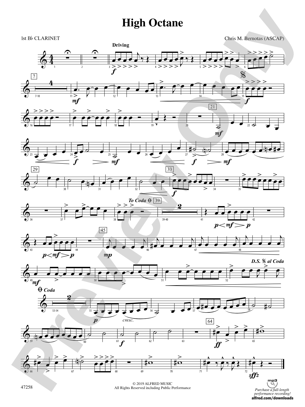 High Octane: 1st B-flat Clarinet
