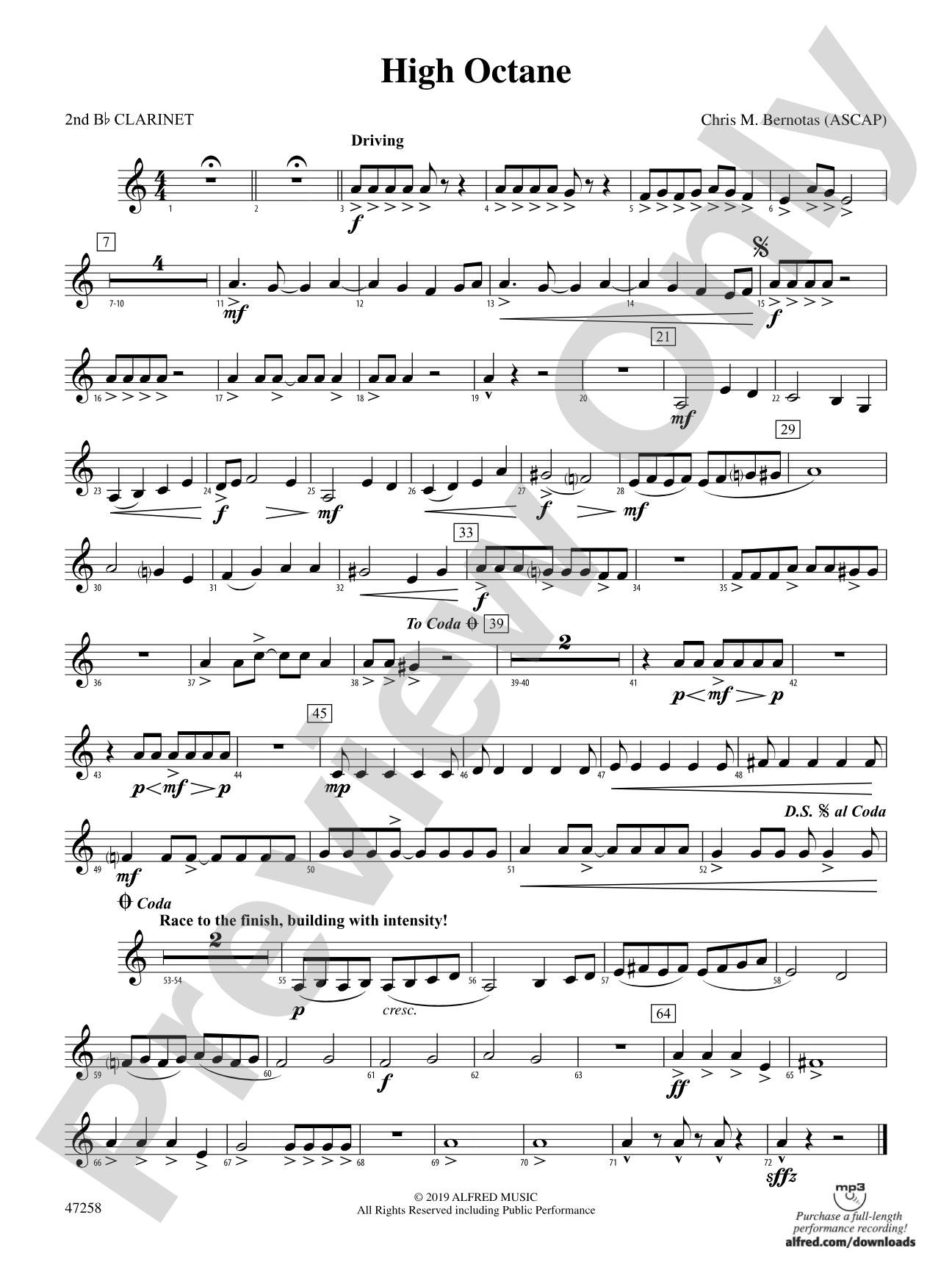 High Octane: 2nd B-flat Clarinet