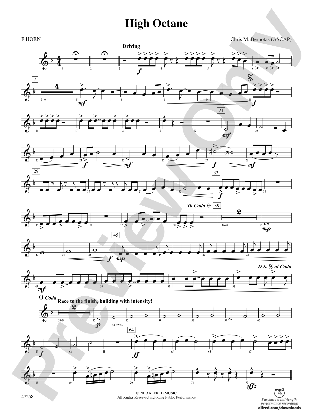 High Octane: 1st F Horn