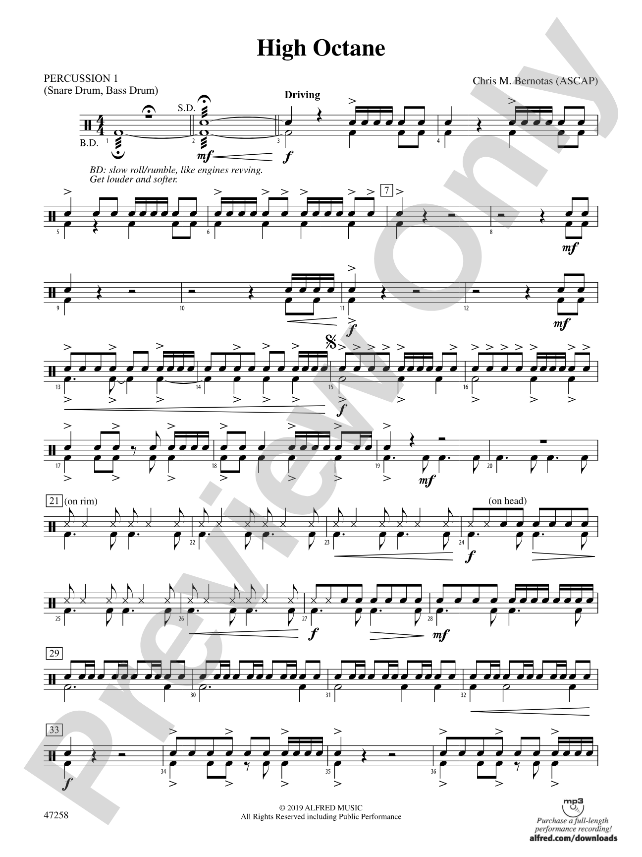 High Octane: 1st Percussion