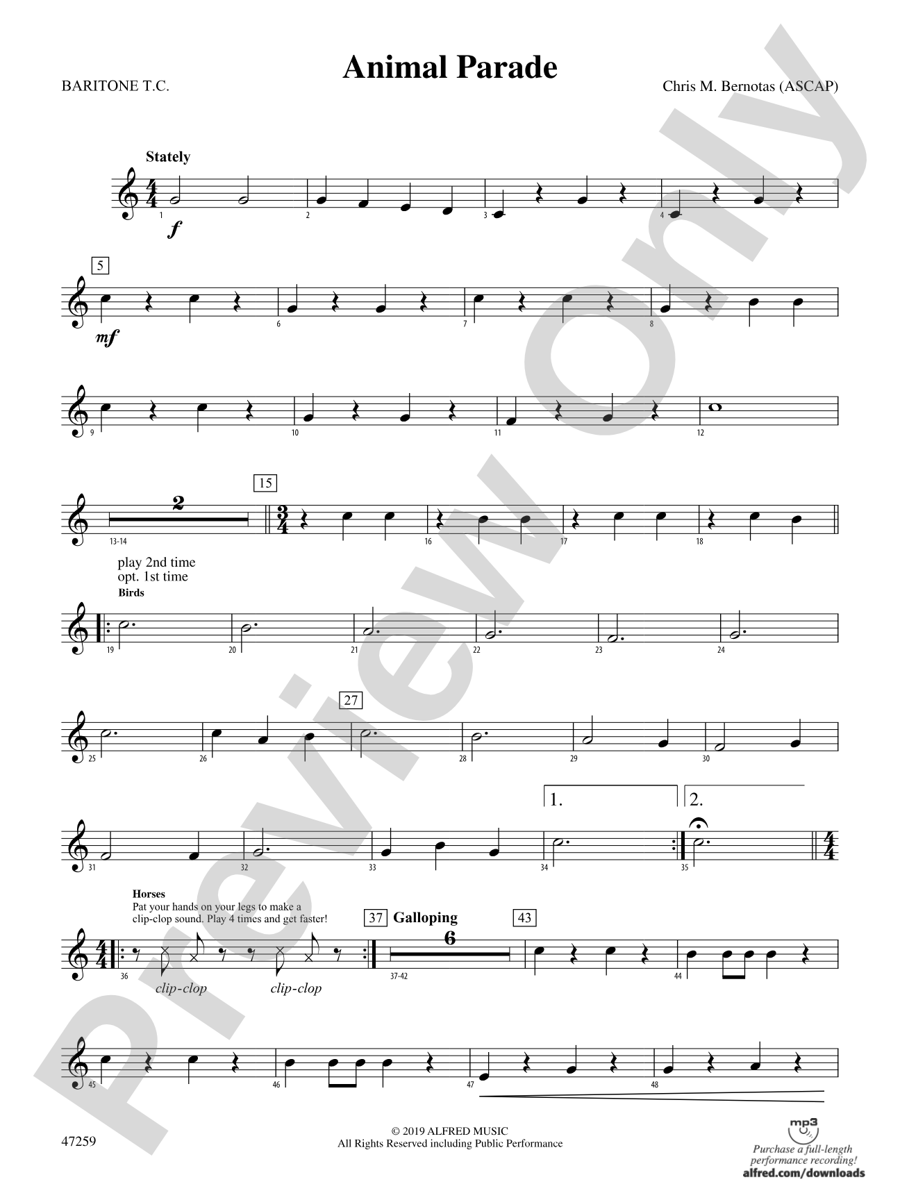 Animal Parade: Baritone T.C.