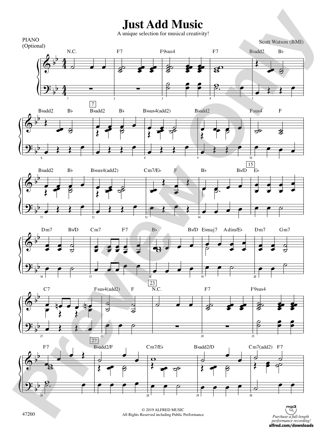 Just Add Music: Piano Accompaniment