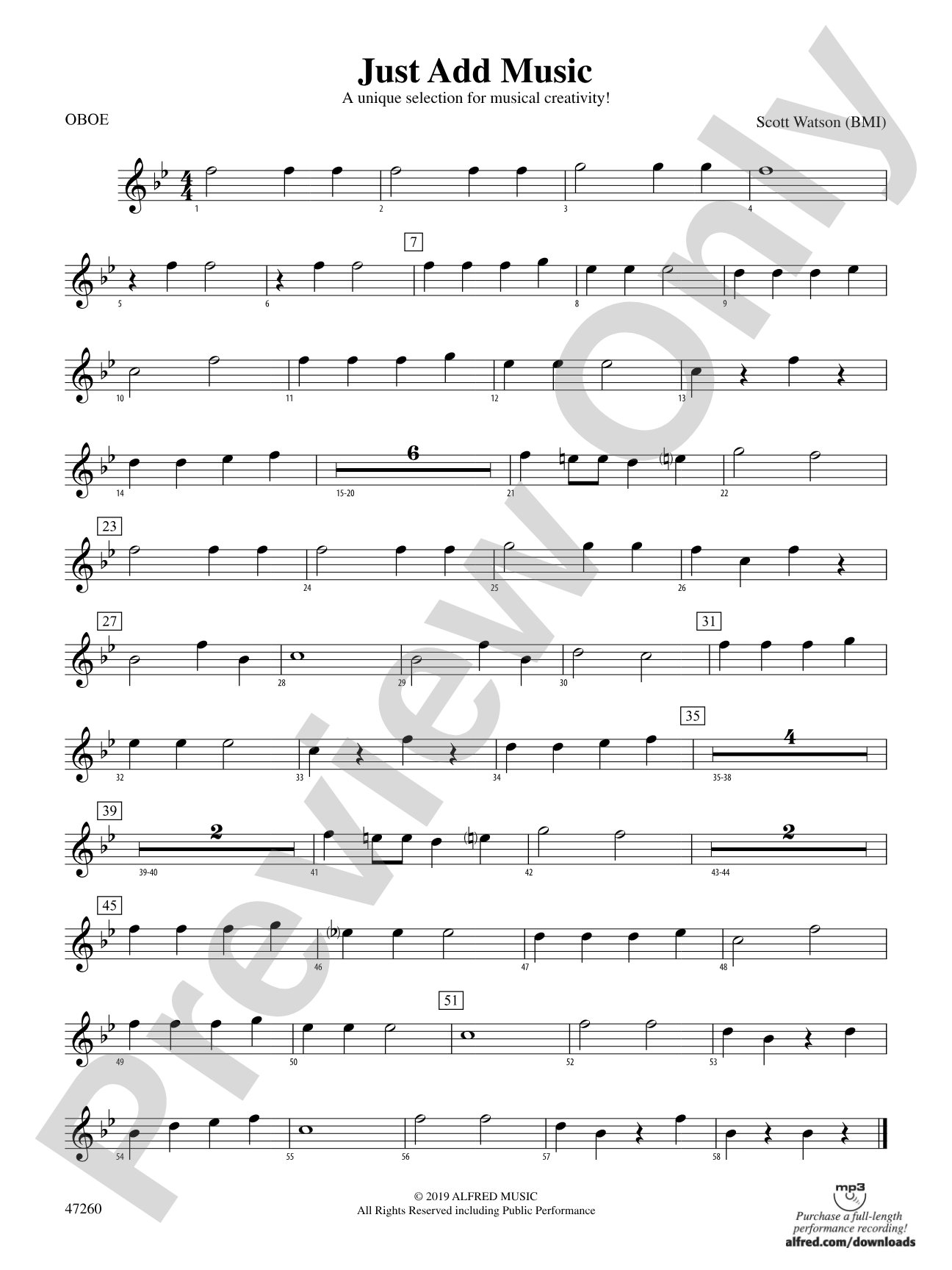 Just Add Music: Oboe