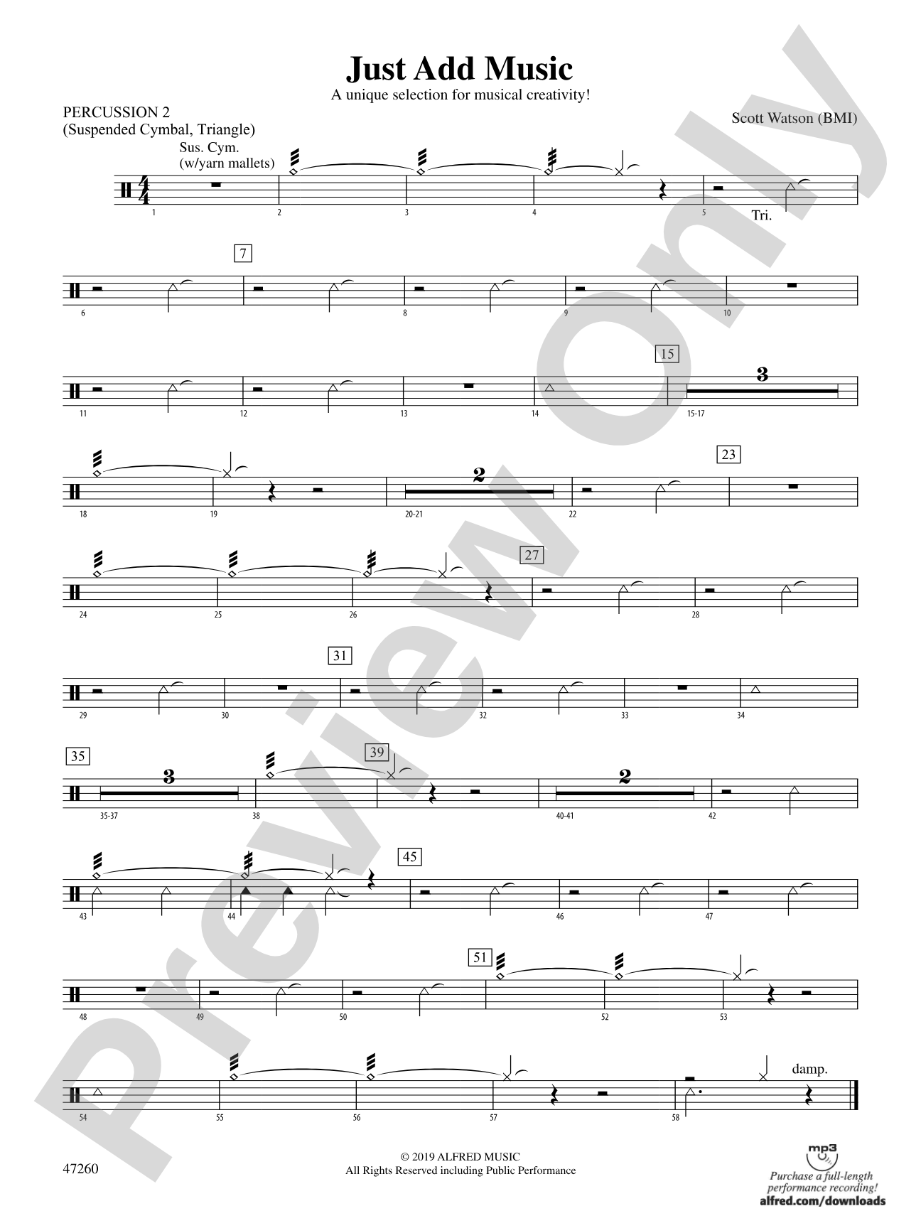 Just Add Music: 2nd Percussion
