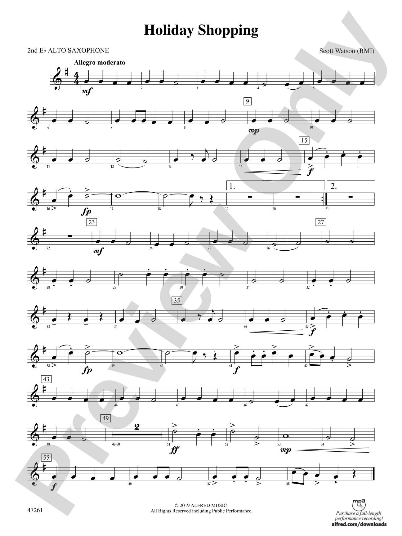 Holiday Shopping: 2nd E-flat Alto Saxophone