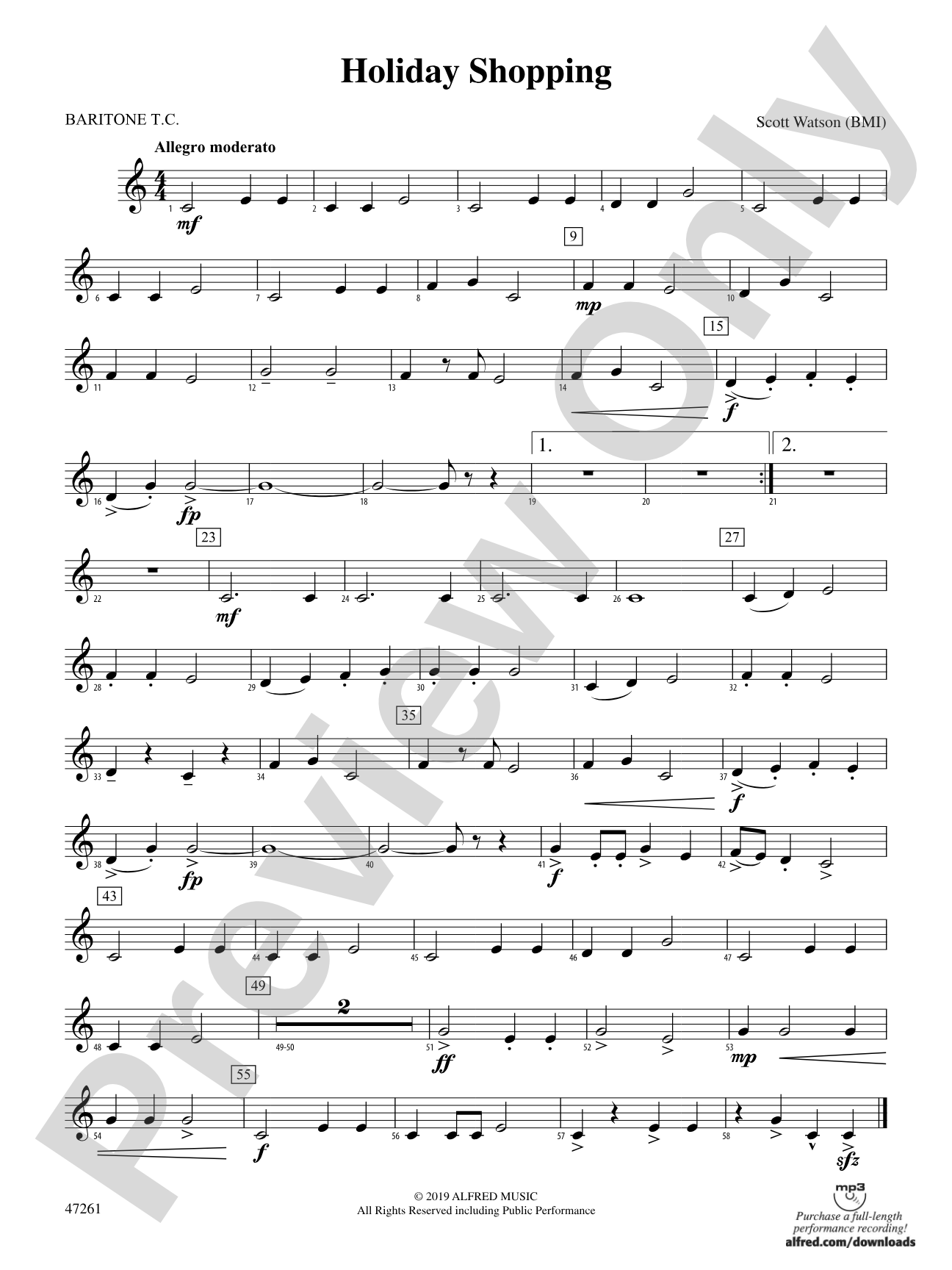 Holiday Shopping: Baritone T.C.