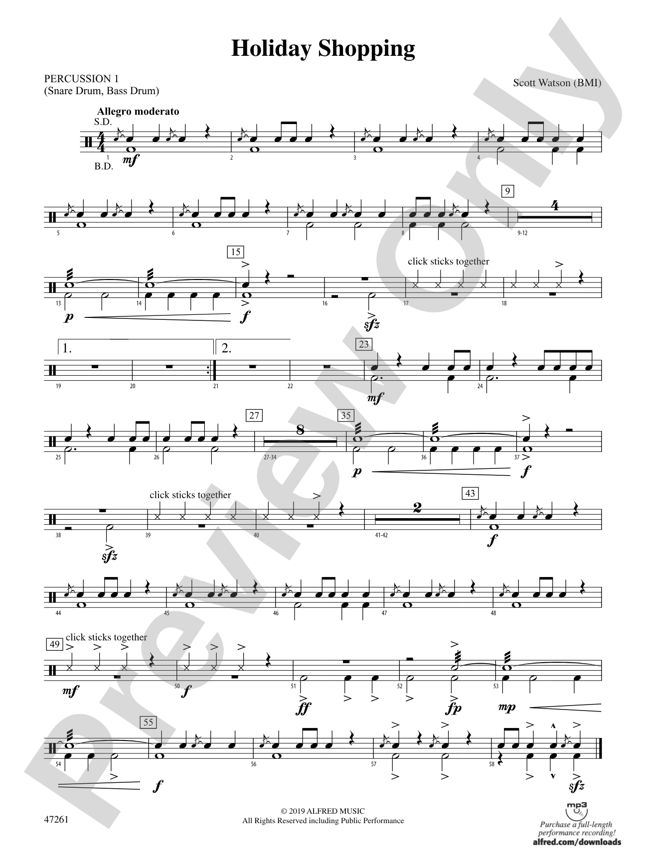 Holiday Shopping: 1st Percussion