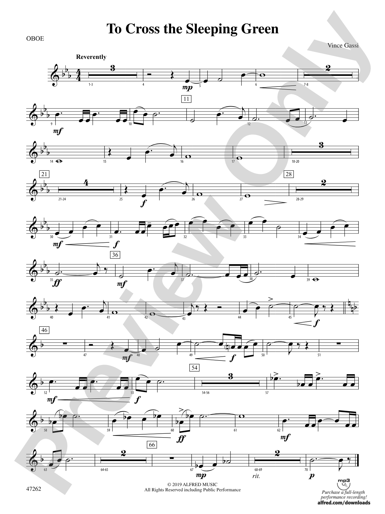 To Cross the Sleeping Green: Oboe