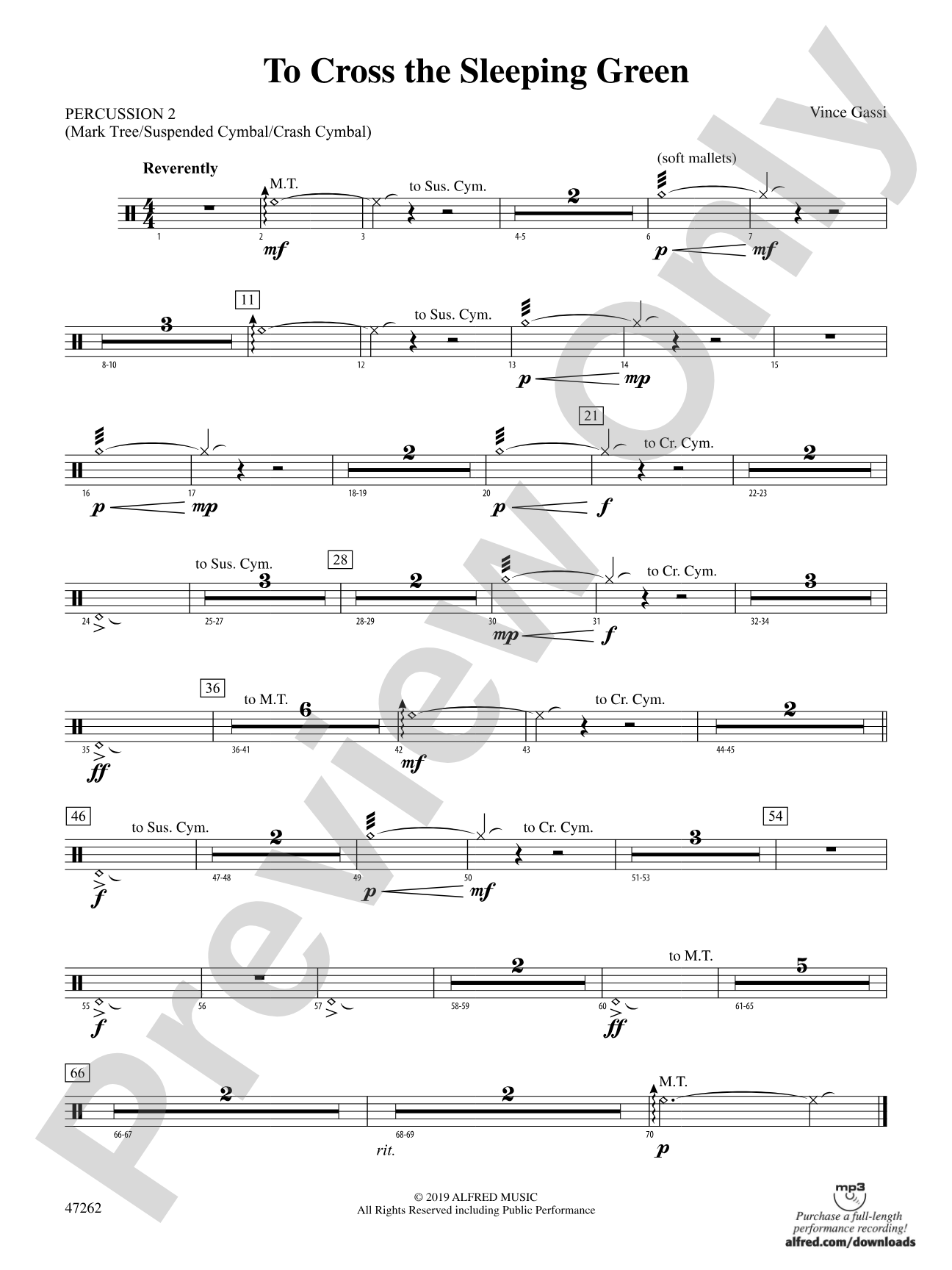 To Cross the Sleeping Green: 2nd Percussion