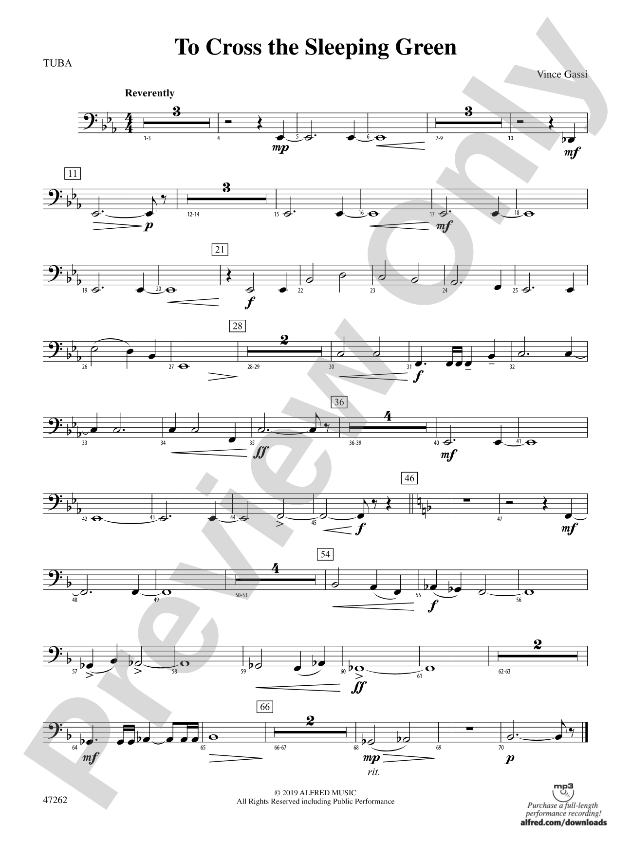 To Cross the Sleeping Green: Tuba