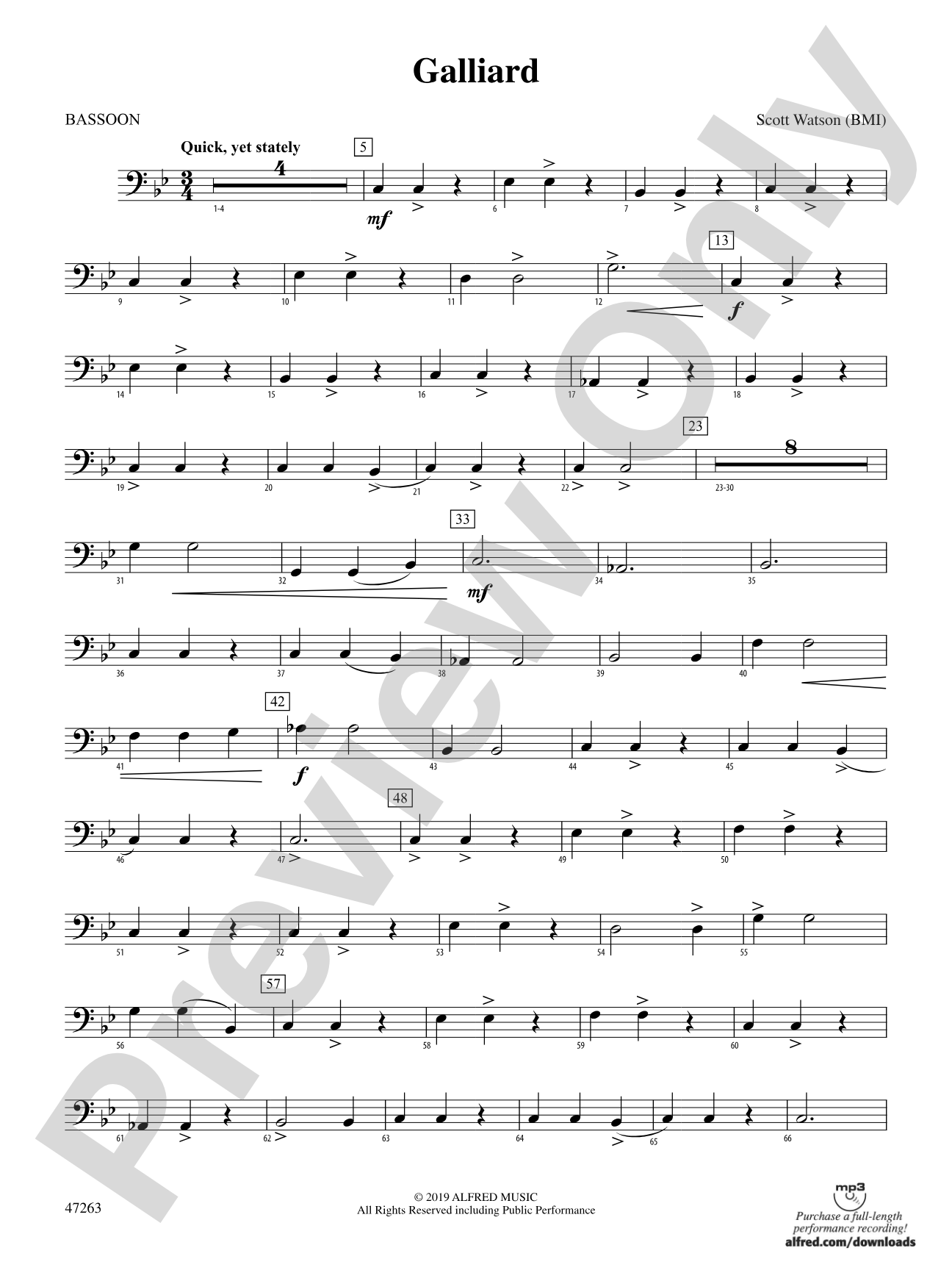 Galliard: Bassoon