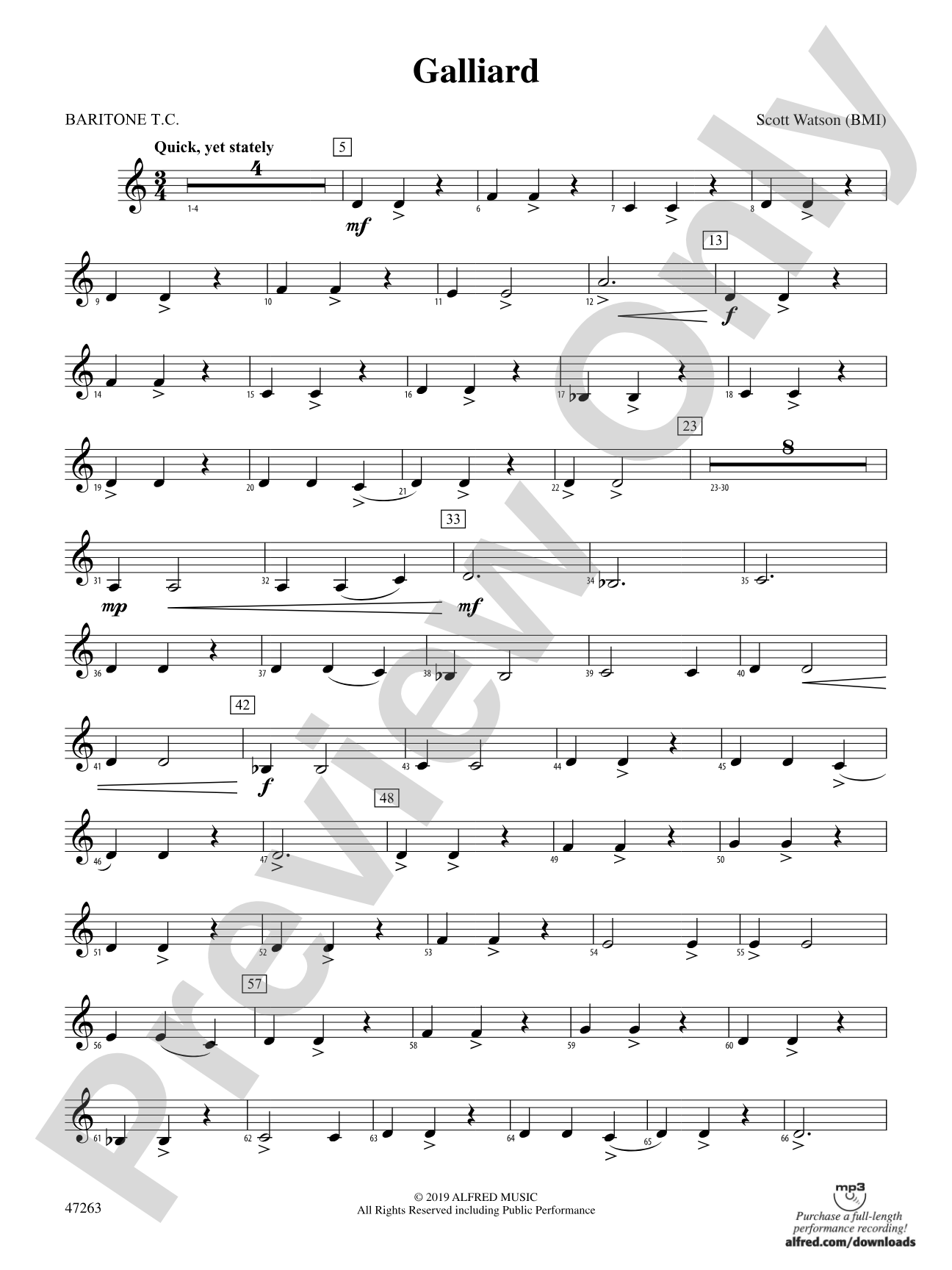 Galliard: Baritone T.C.
