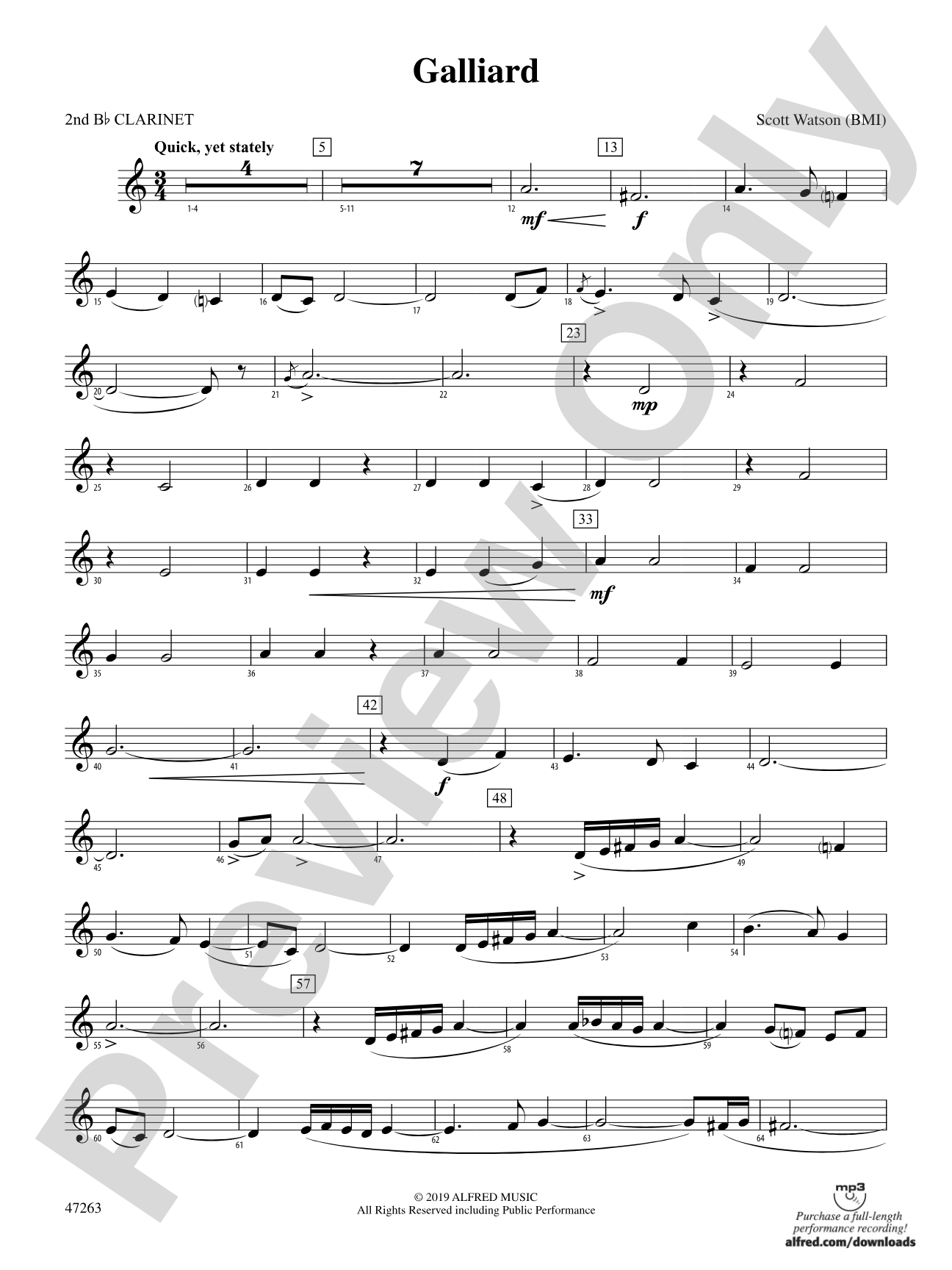 Galliard: 2nd B-flat Clarinet