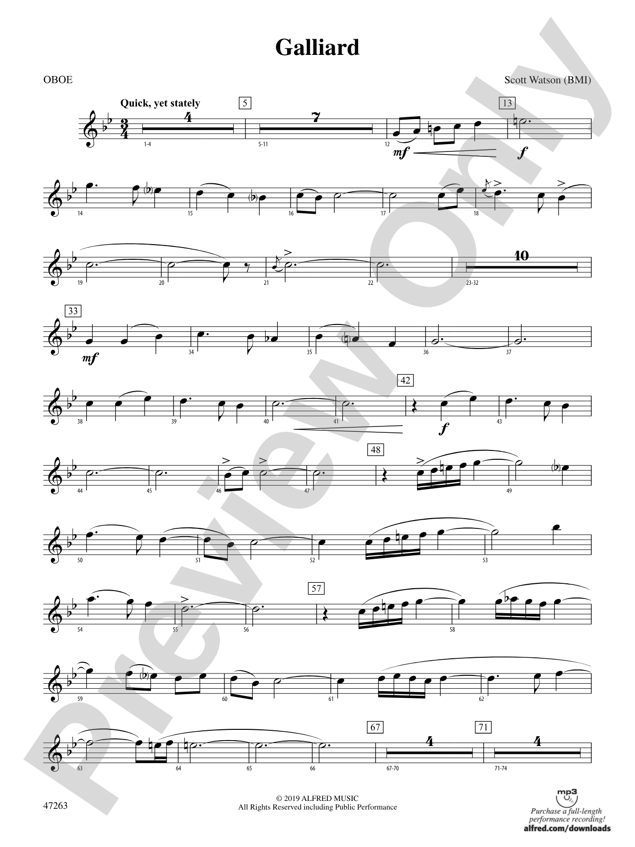 Galliard: Oboe