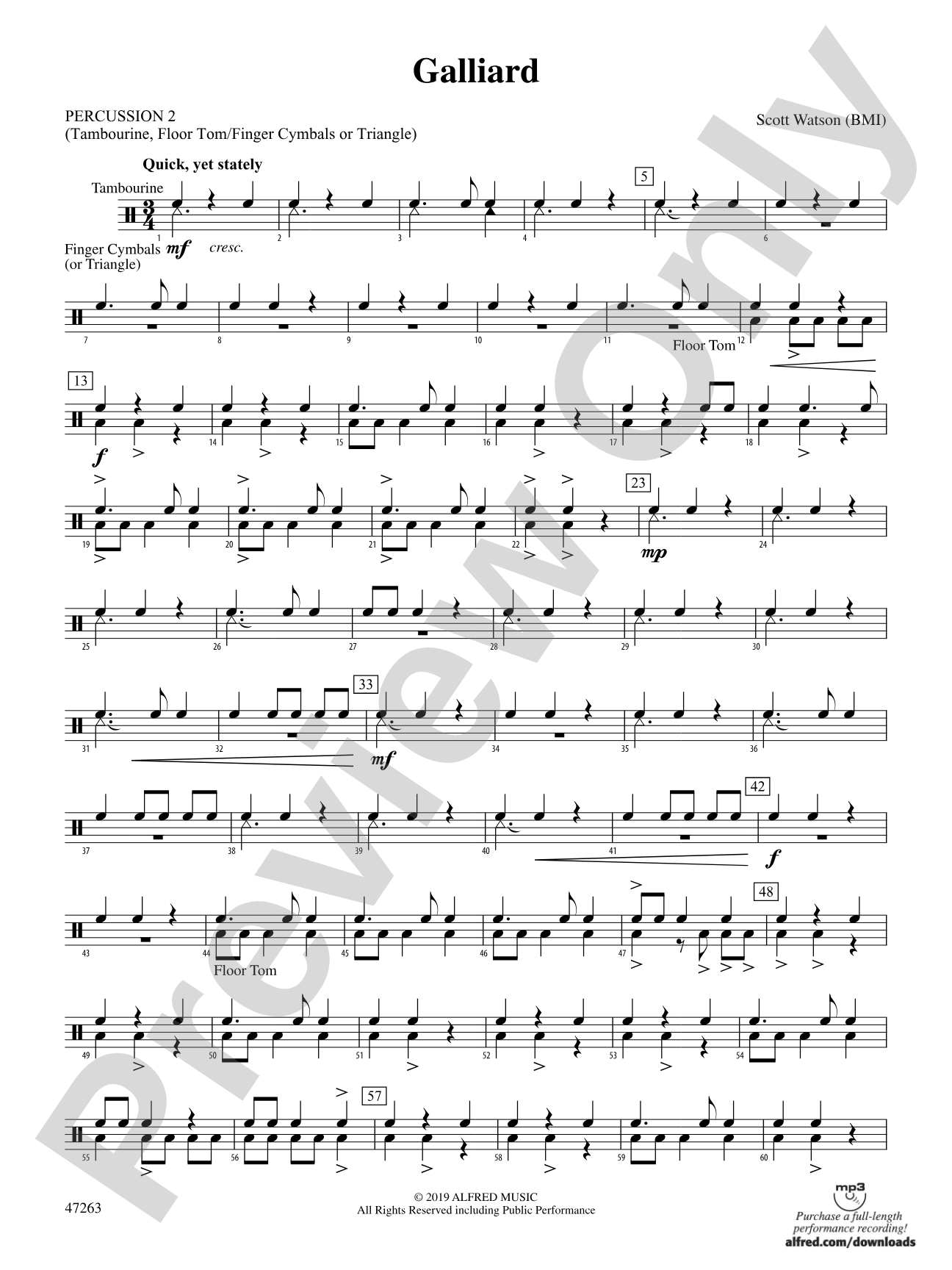 Galliard: 2nd Percussion