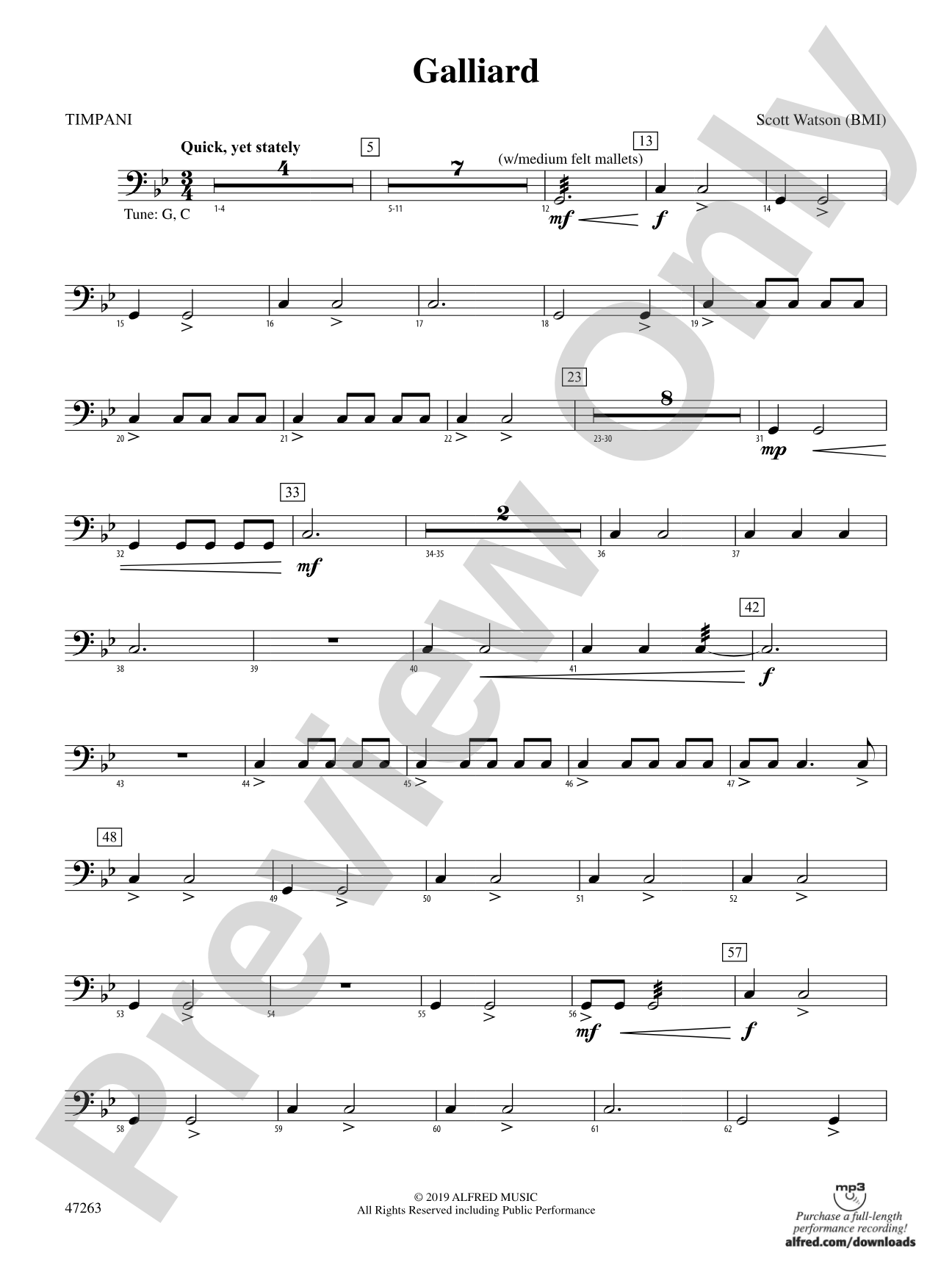 Galliard: Timpani