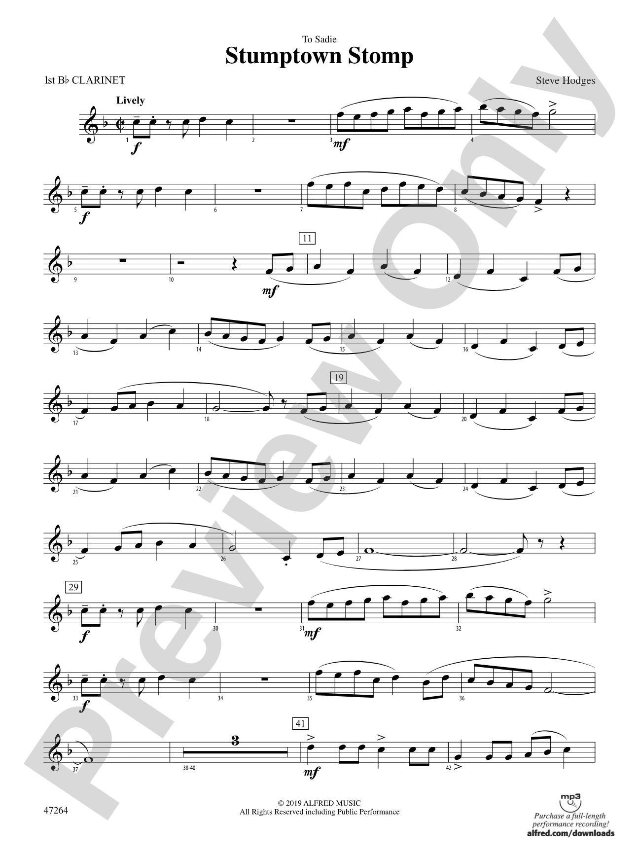 Stumptown Stomp: 1st B-flat Clarinet