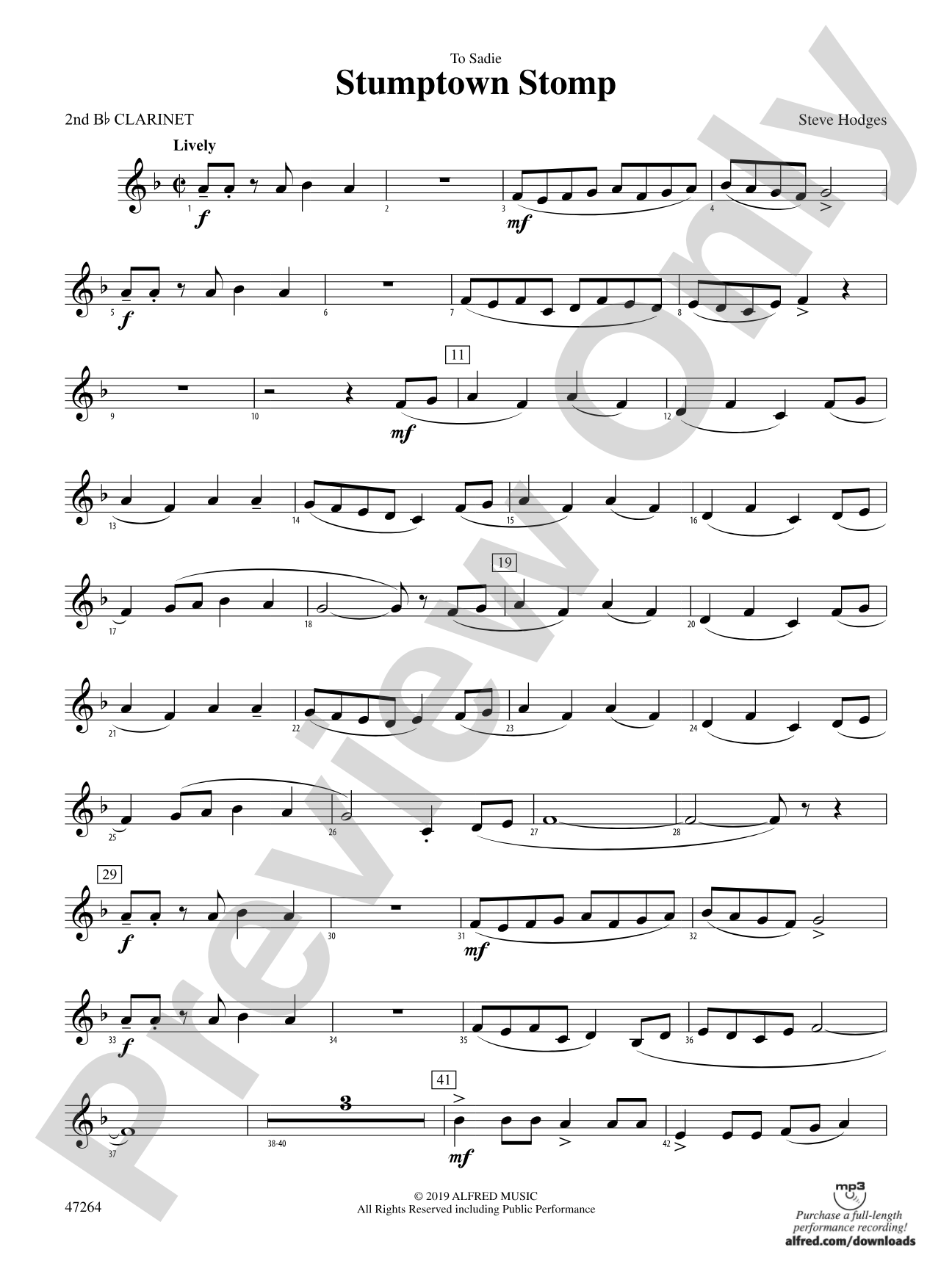 Stumptown Stomp: 2nd B-flat Clarinet