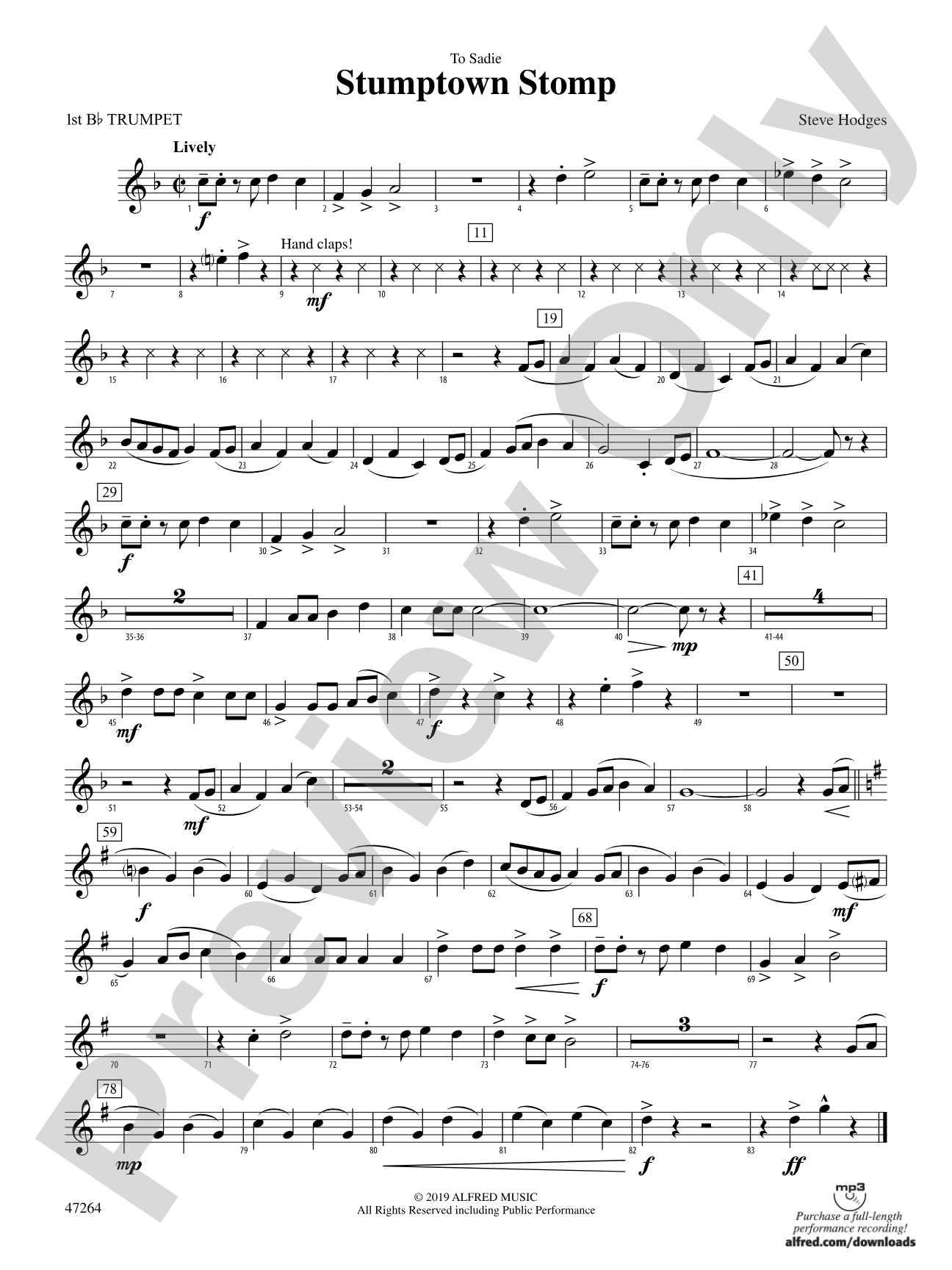 Stumptown Stomp: 1st B-flat Trumpet