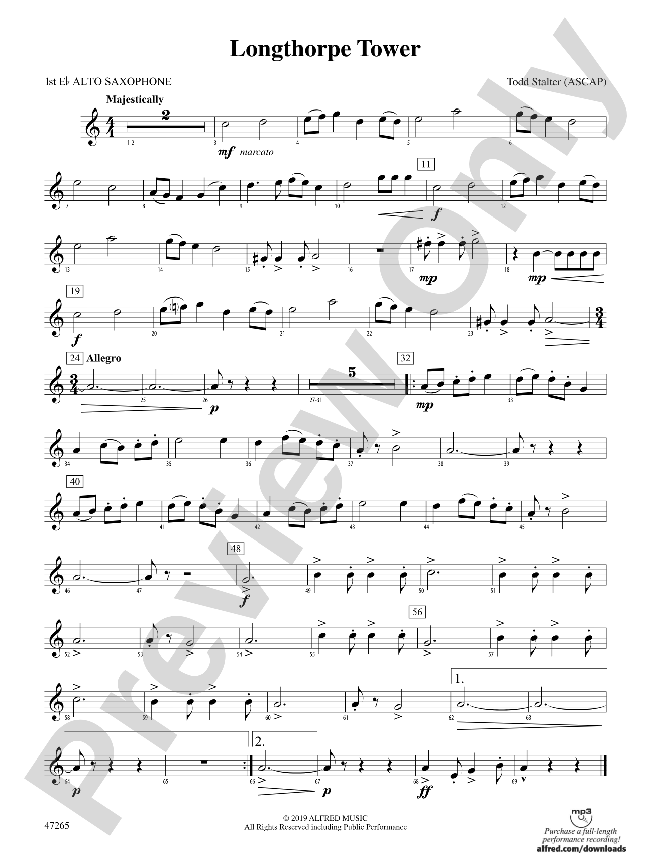 Longthorpe Tower: E-flat Alto Saxophone