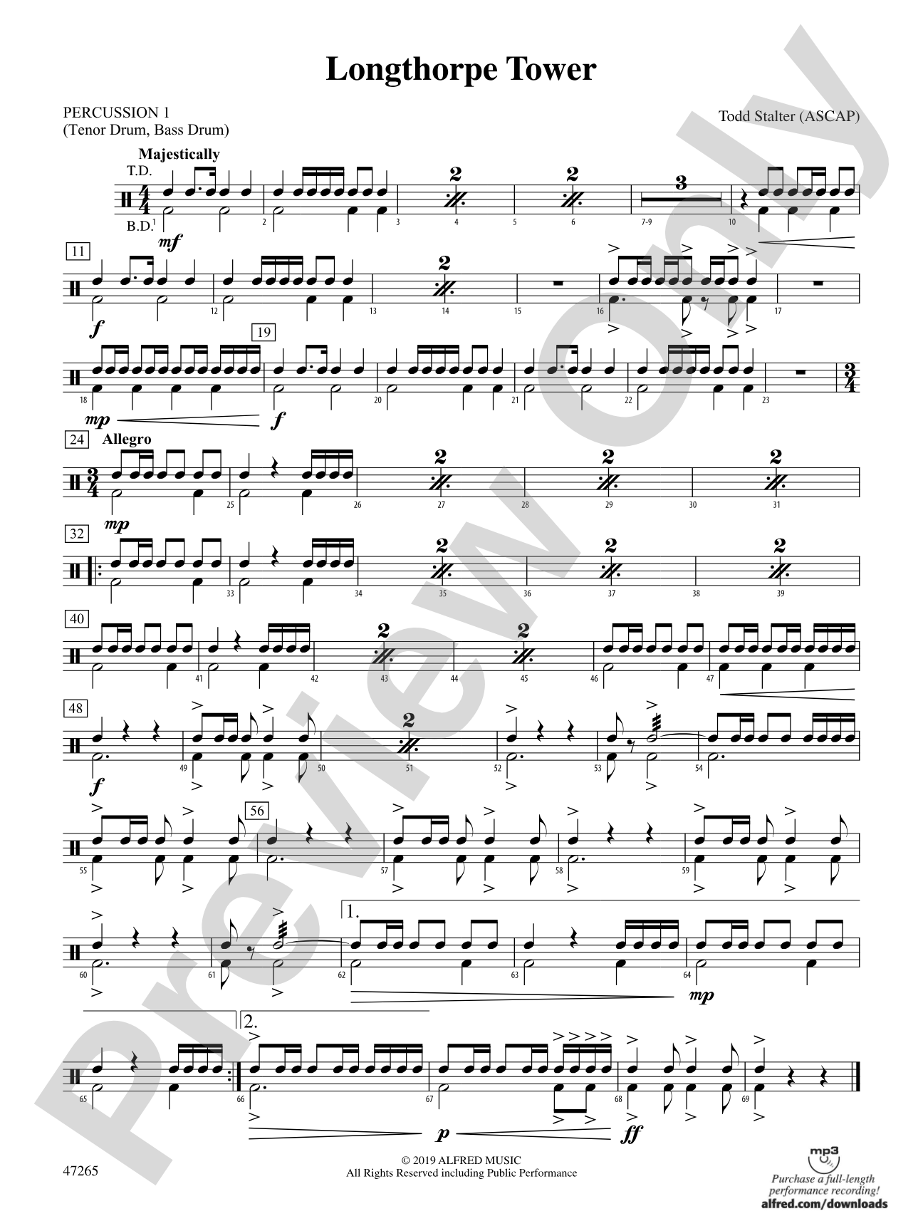 Longthorpe Tower: 1st Percussion