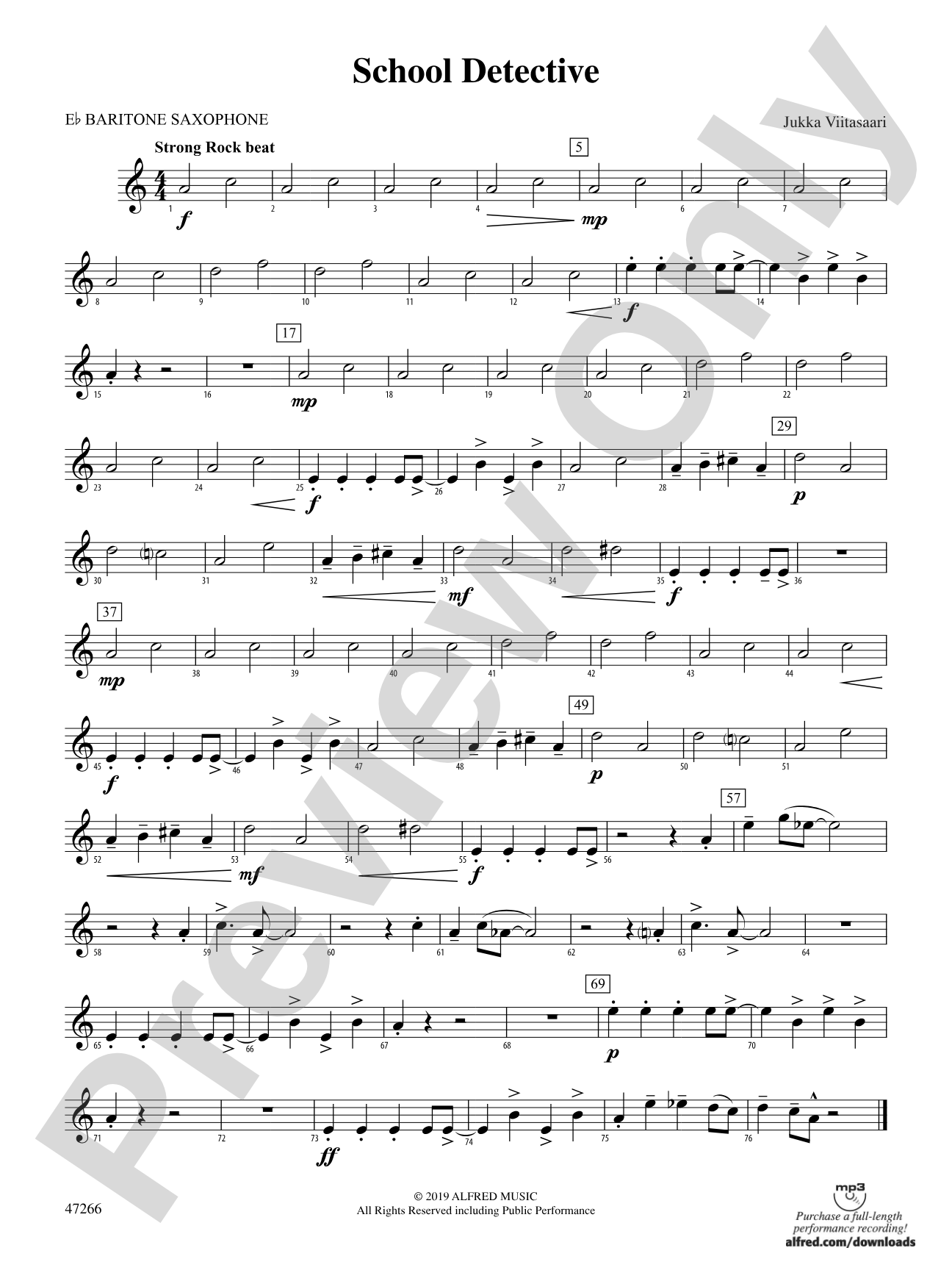School Detective: E-flat Baritone Saxophone
