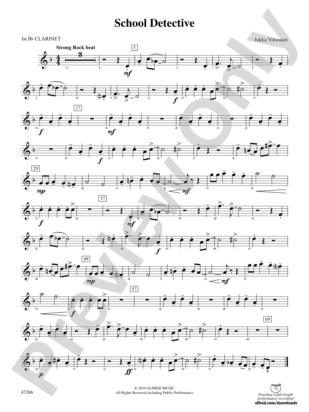 School Detective: 1st B-flat Clarinet