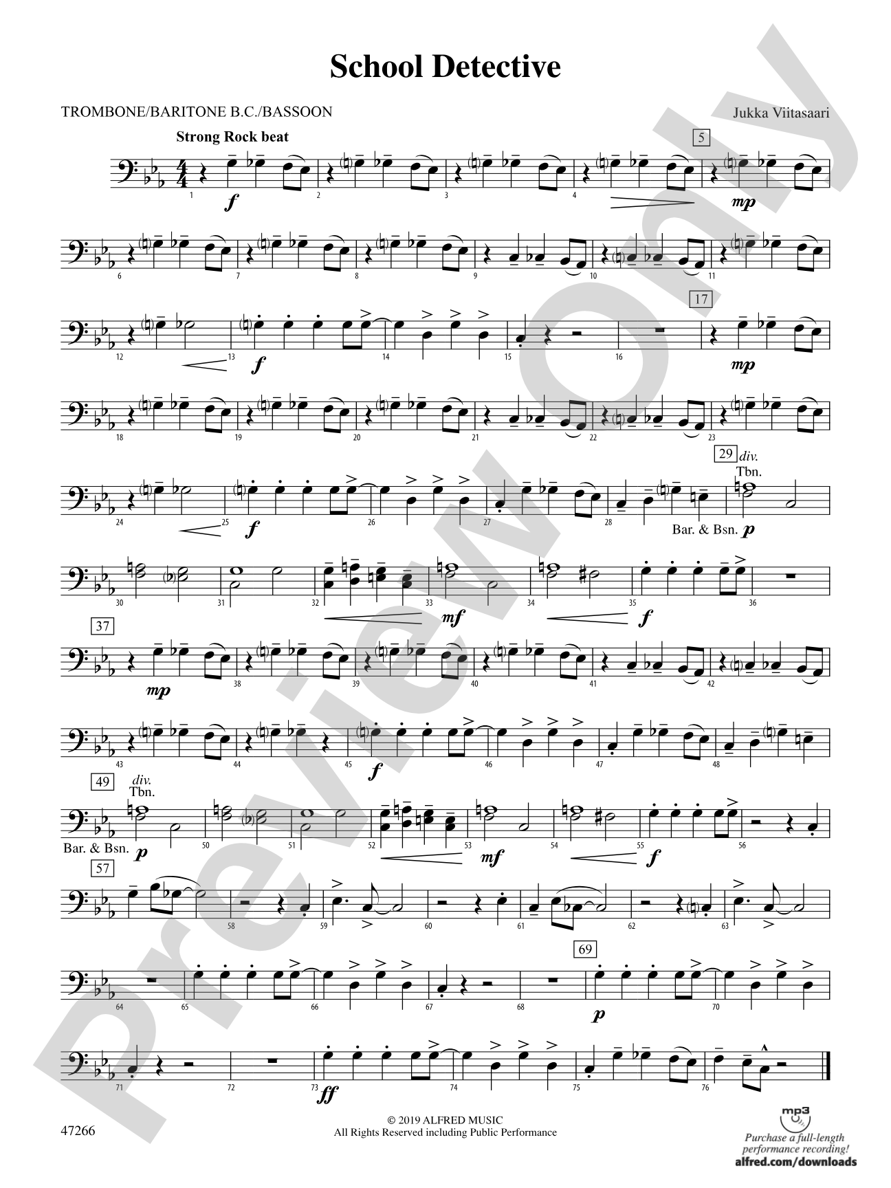 School Detective: 1st Trombone