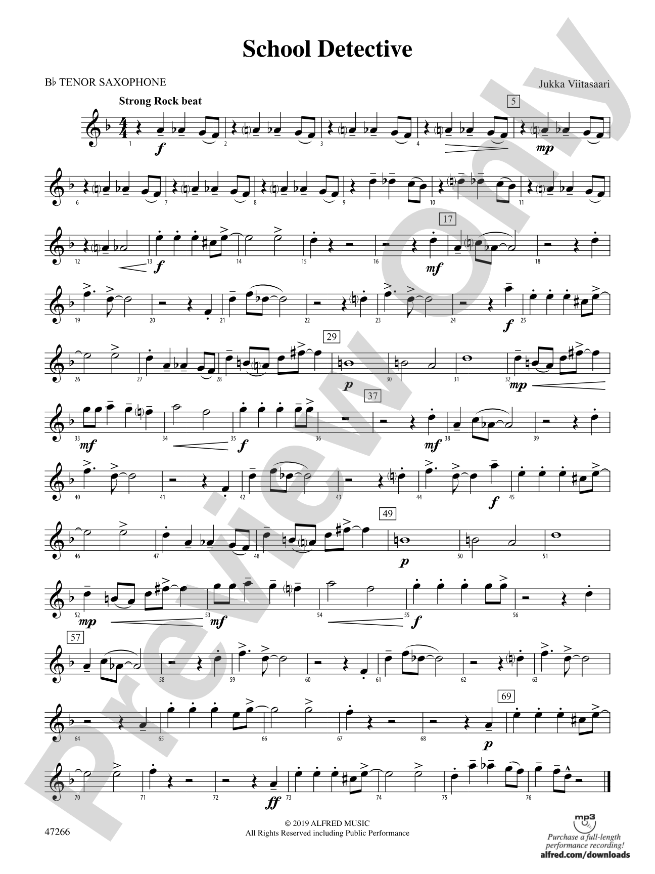 School Detective: B-flat Tenor Saxophone