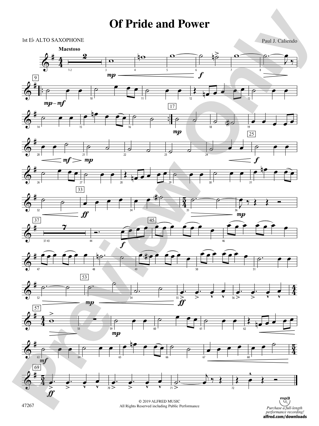 Of Pride and Power: E-flat Alto Saxophone
