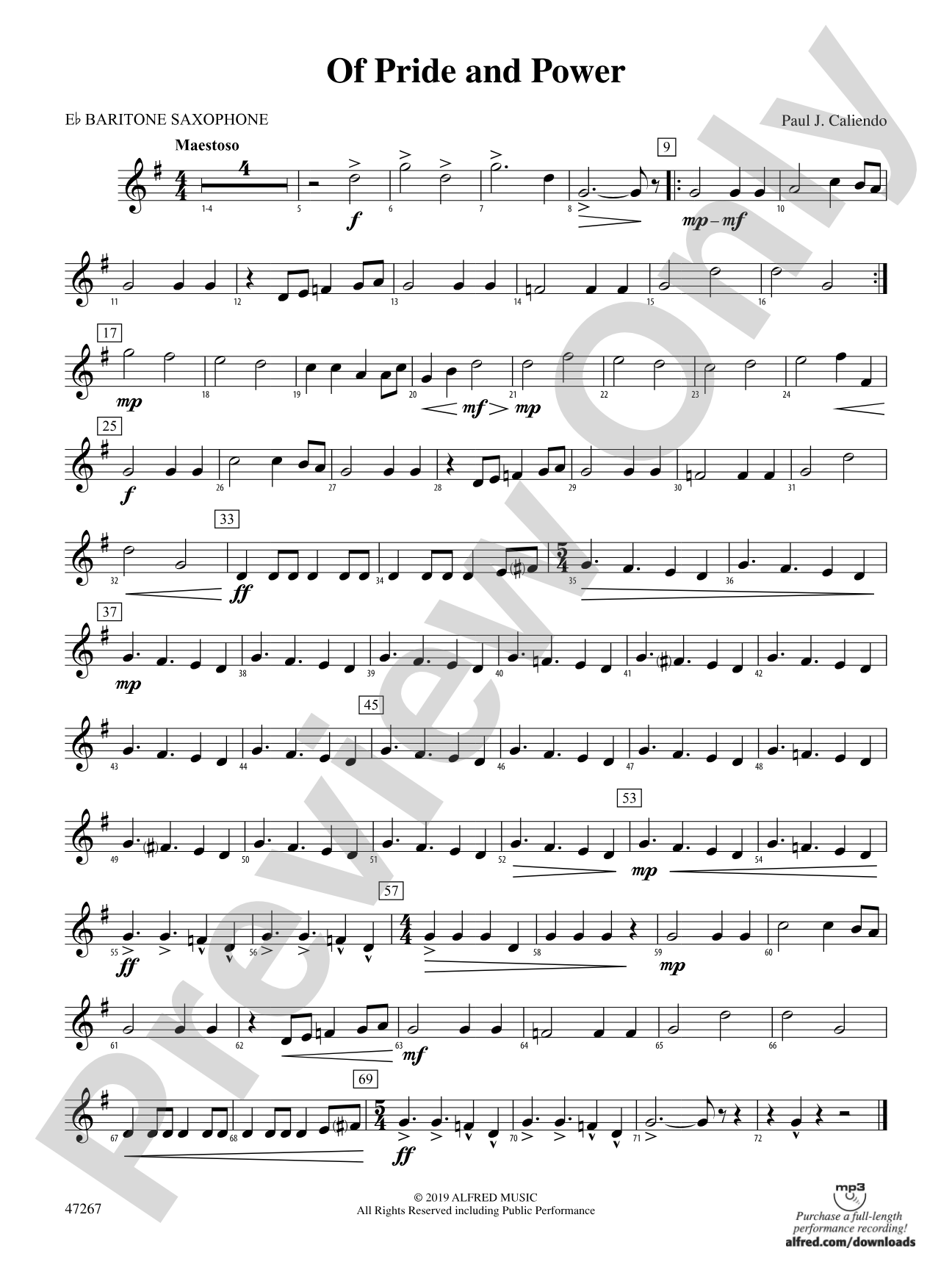 Of Pride and Power: E-flat Baritone Saxophone