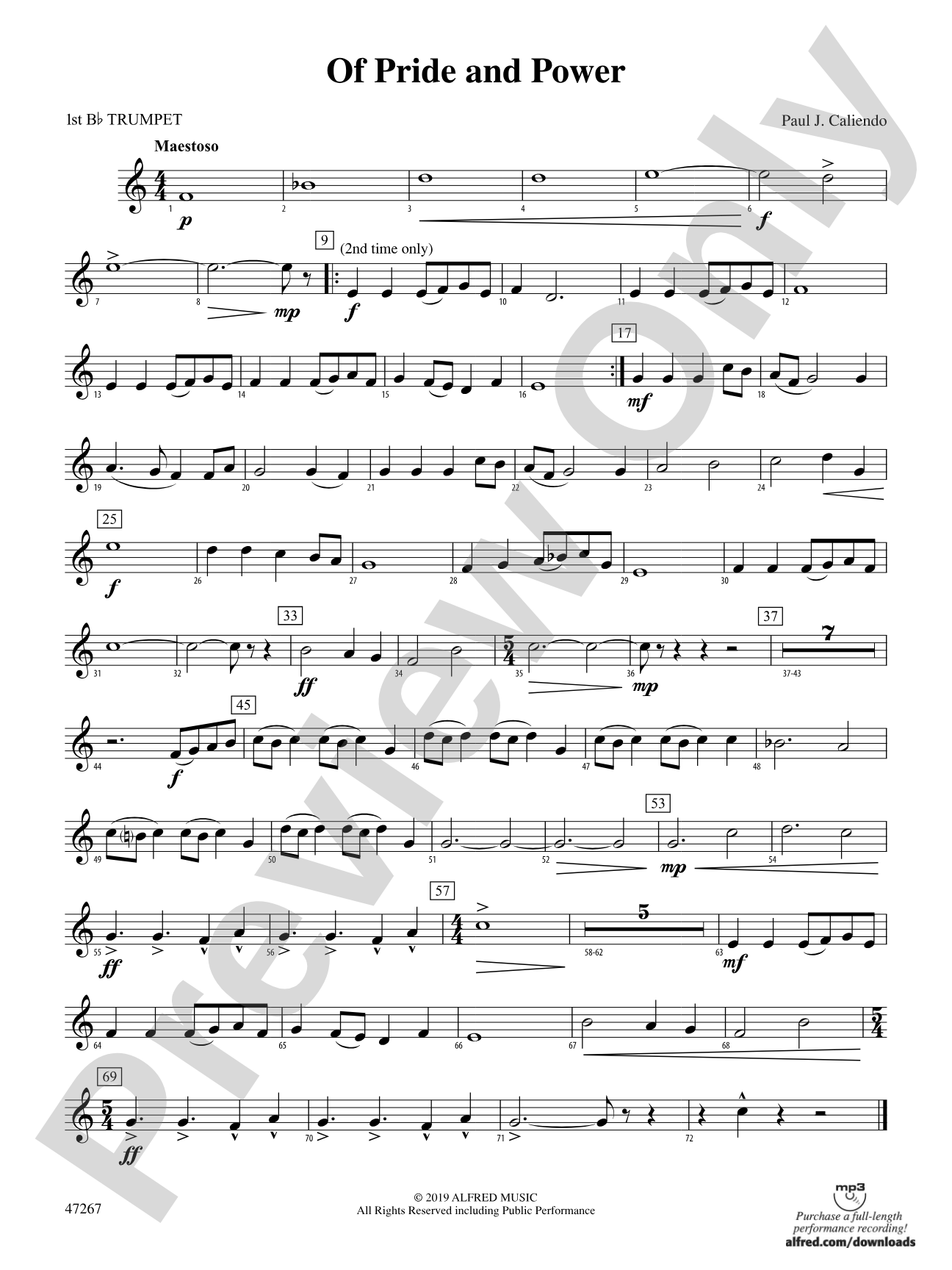 Of Pride and Power: 1st B-flat Trumpet