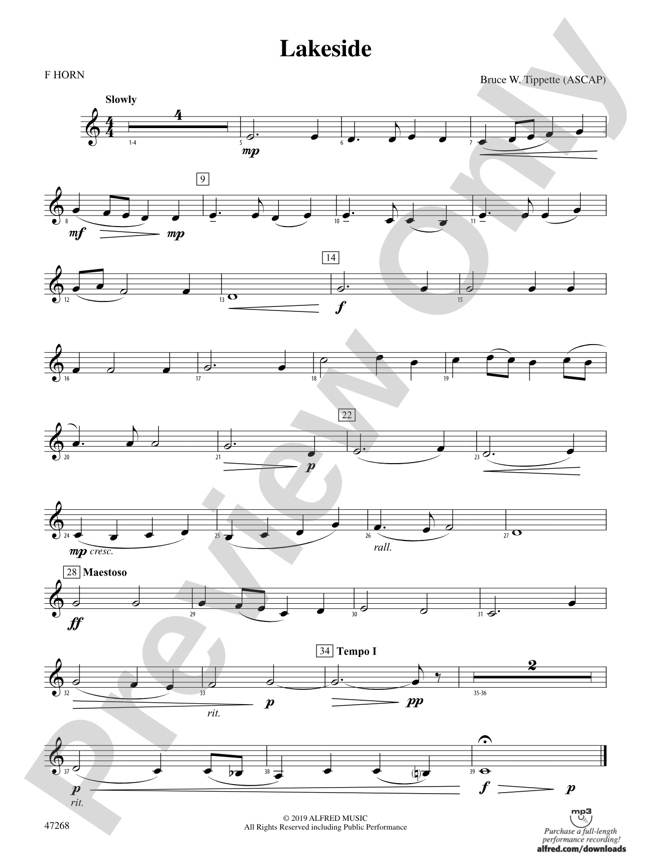 Lakeside: 1st F Horn