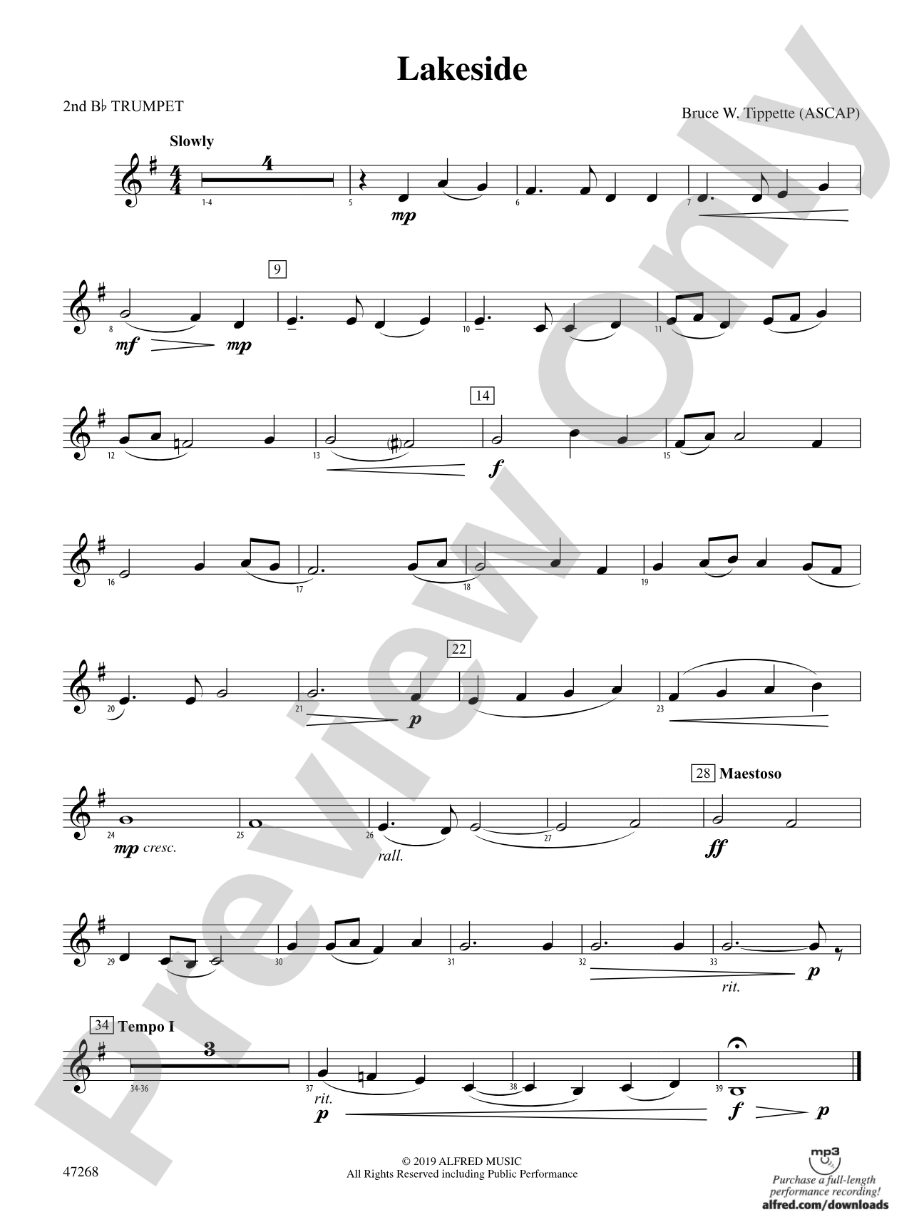 Lakeside: 2nd B-flat Trumpet