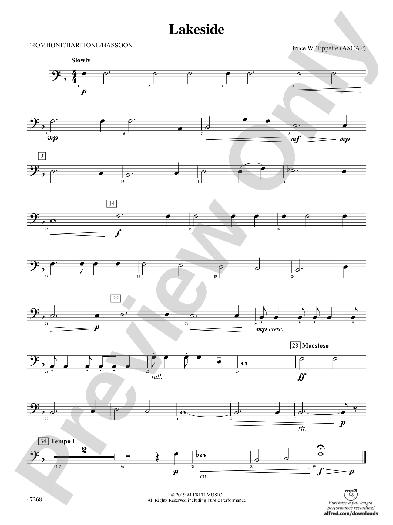 Lakeside: 1st Trombone