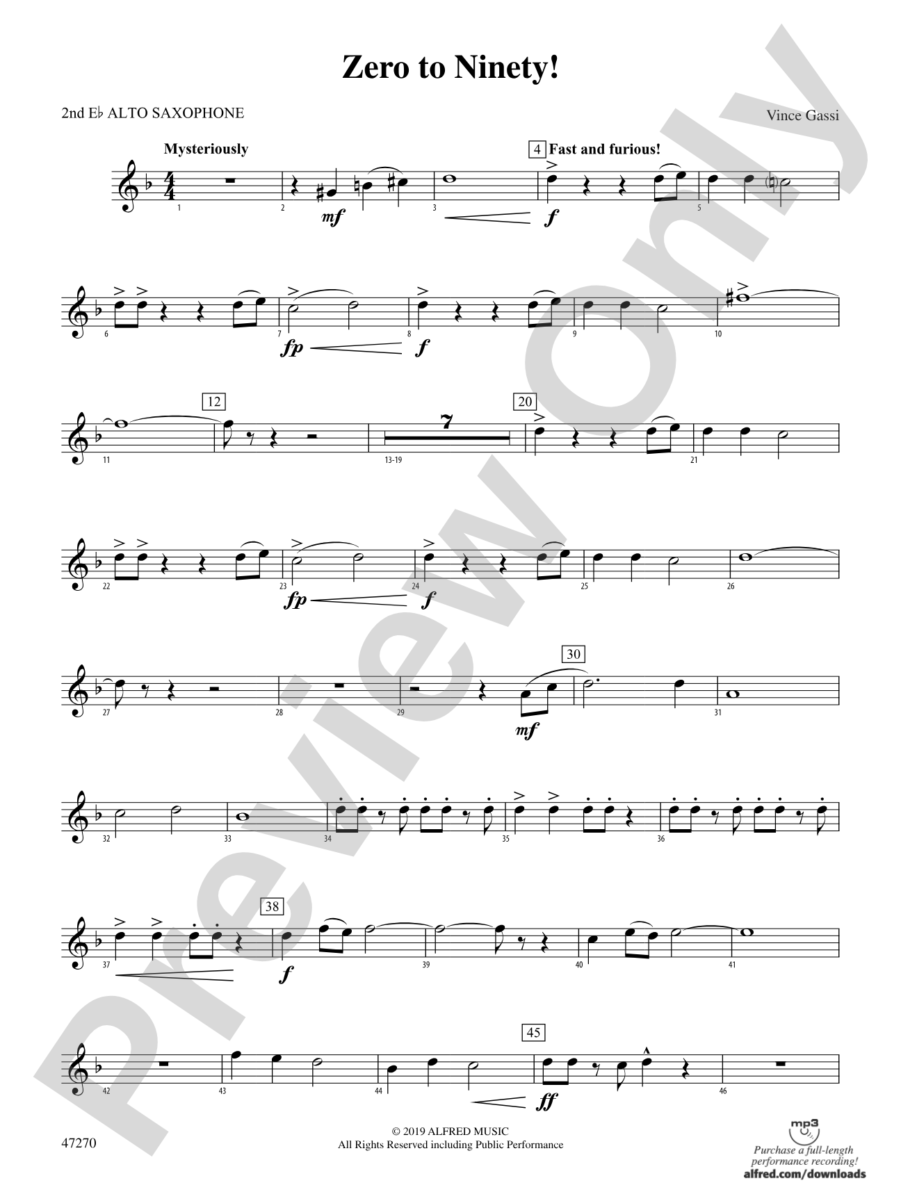 Zero to Ninety!: 2nd E-flat Alto Saxophone