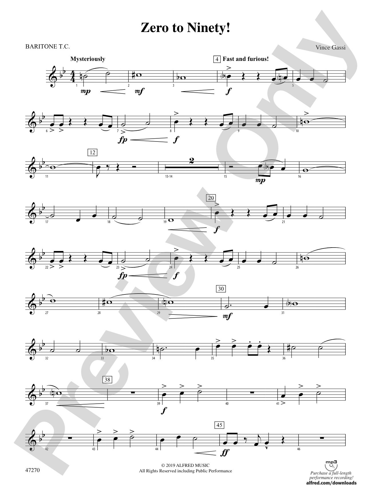 Zero to Ninety!: Baritone T.C.