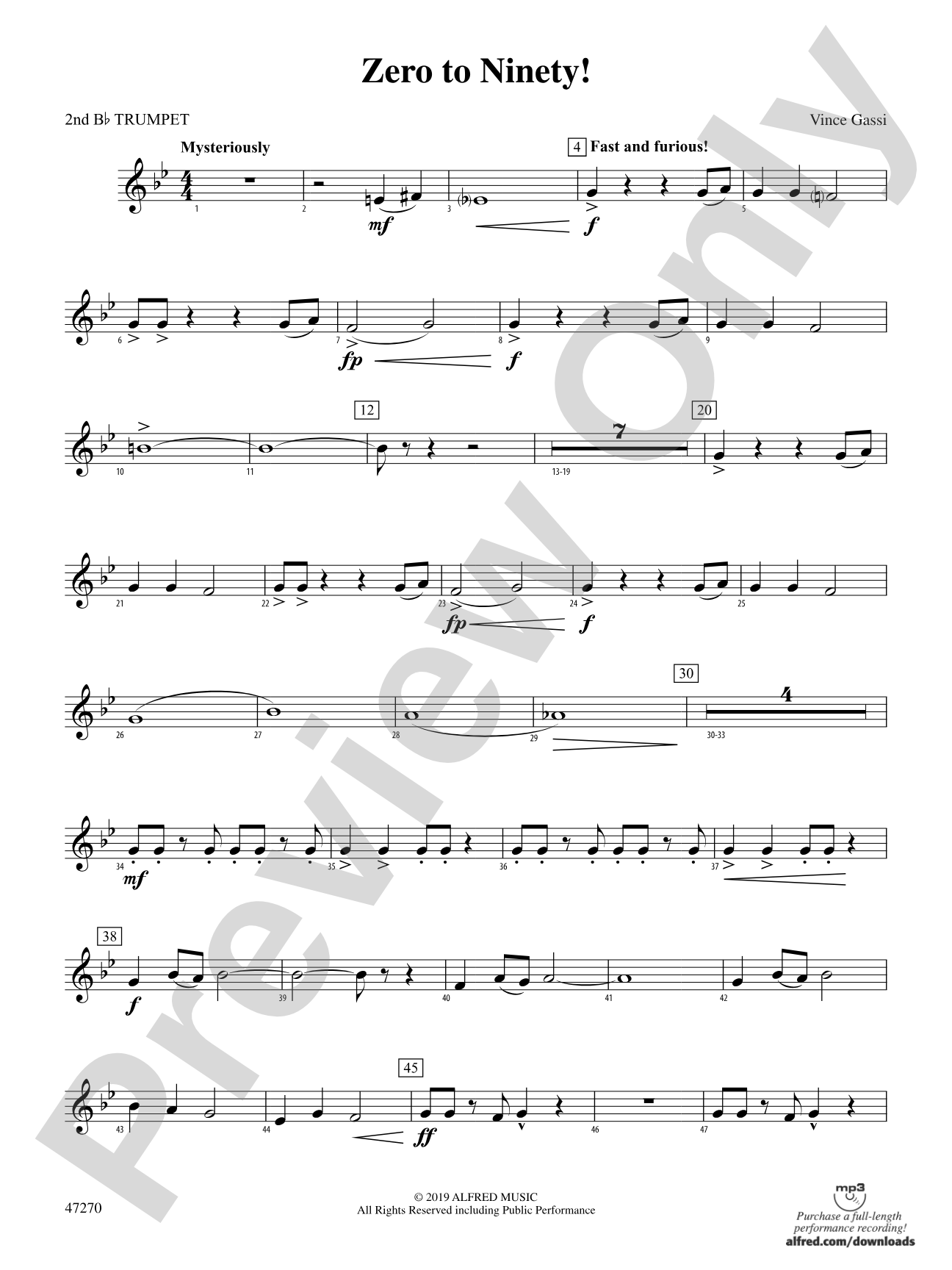 Zero to Ninety!: 2nd B-flat Trumpet