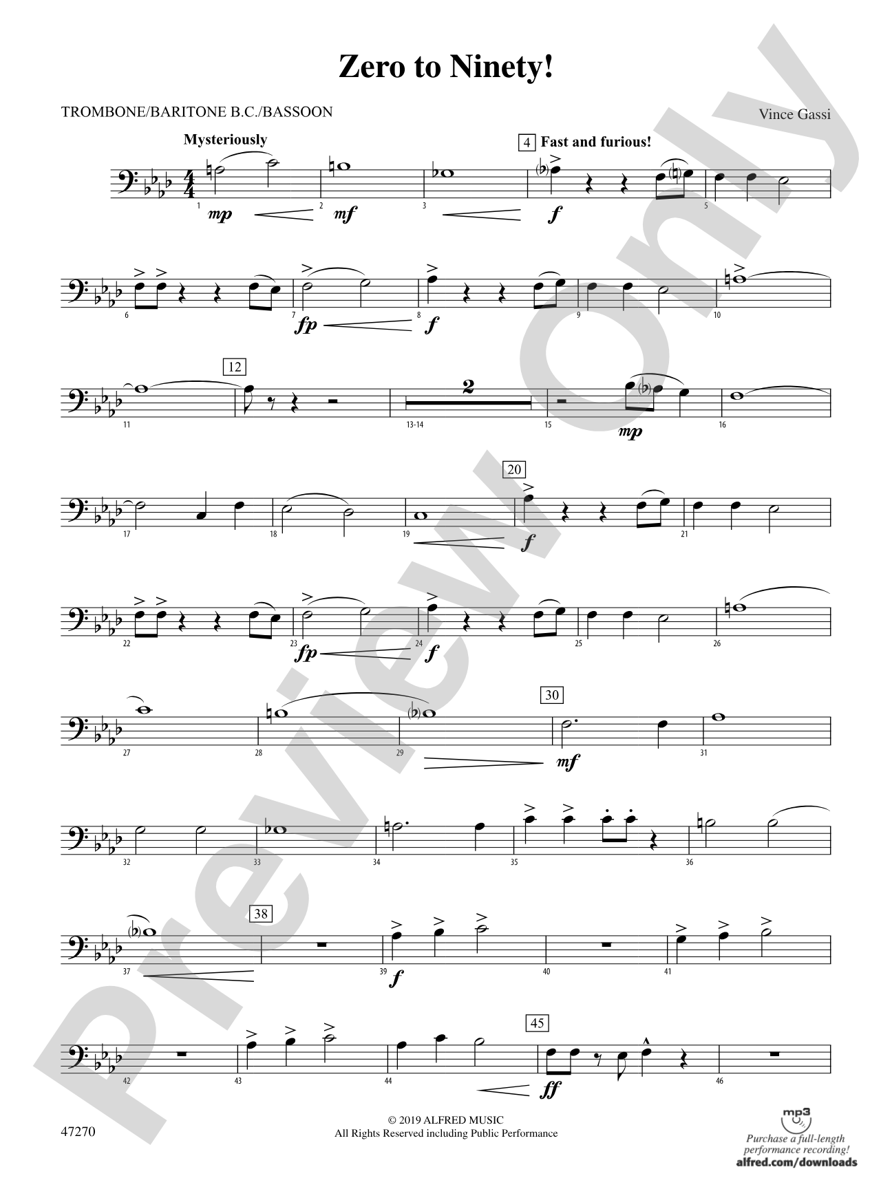 Zero to Ninety!: 1st Trombone